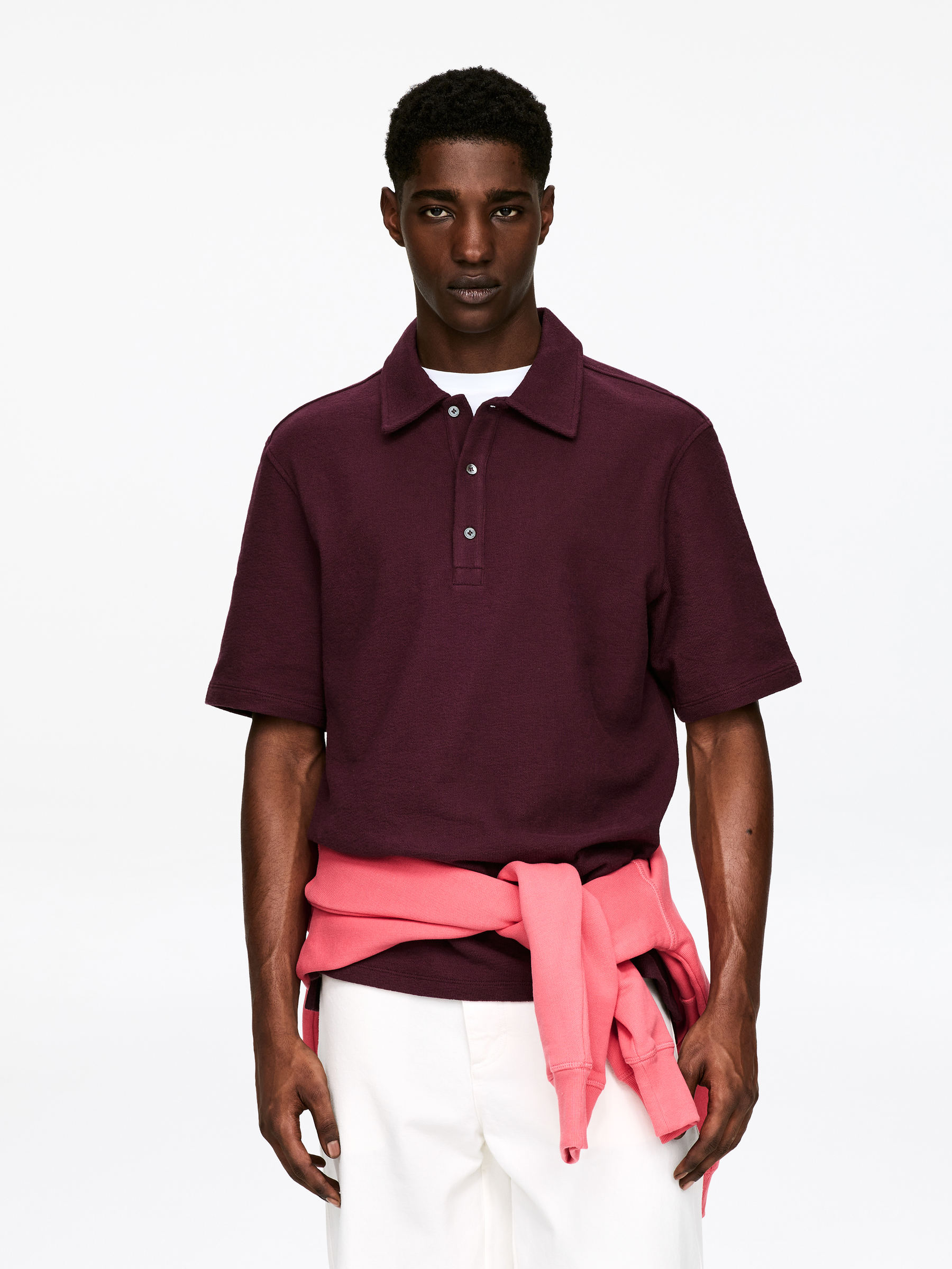 Kurzärmliges Polohemd - Weinrot - Regular Fit - Herren - StillMedia/Lookbook - 9