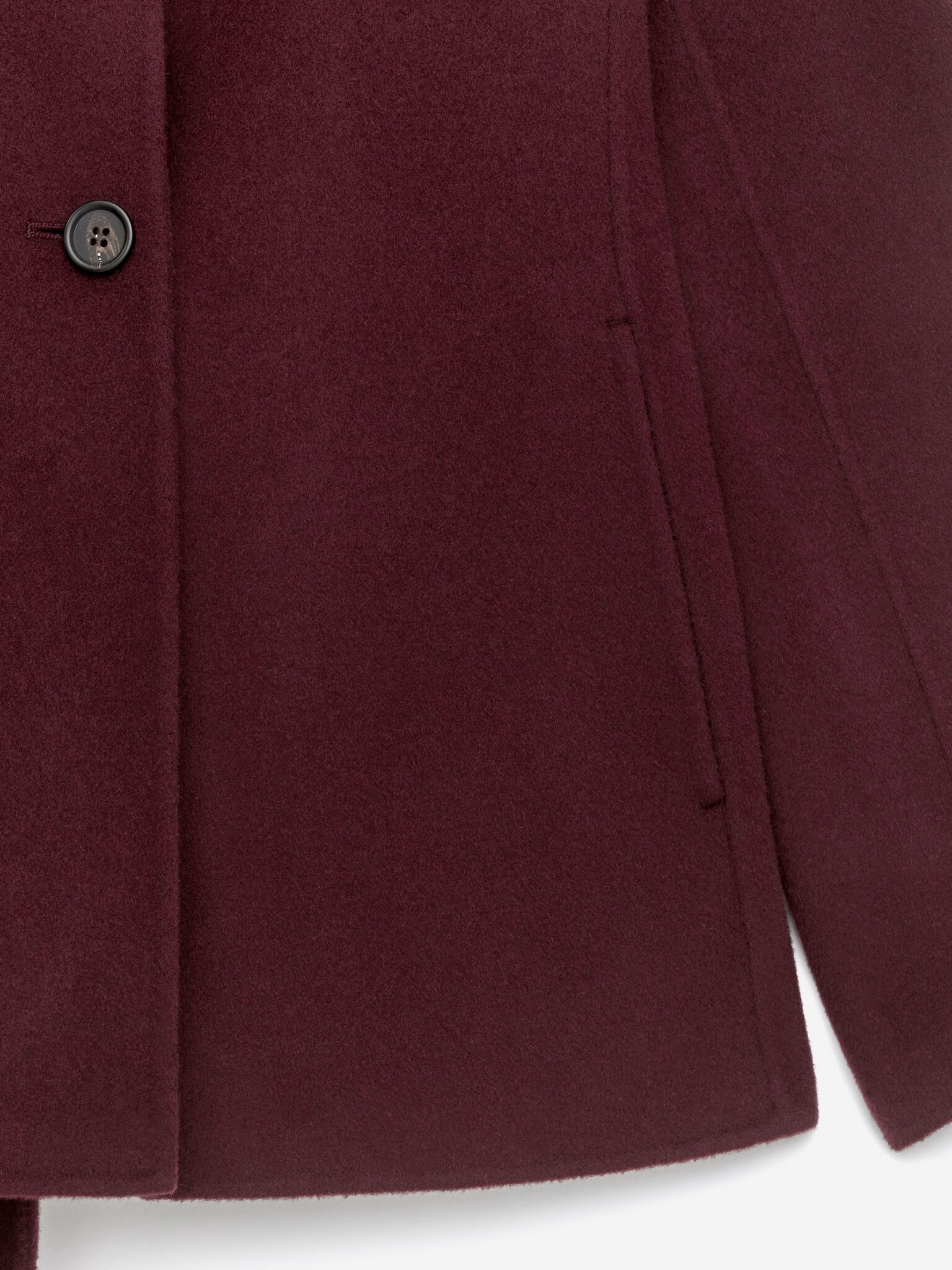 Blazer en laine doublée mélangée - Bordeaux/Noir - 7