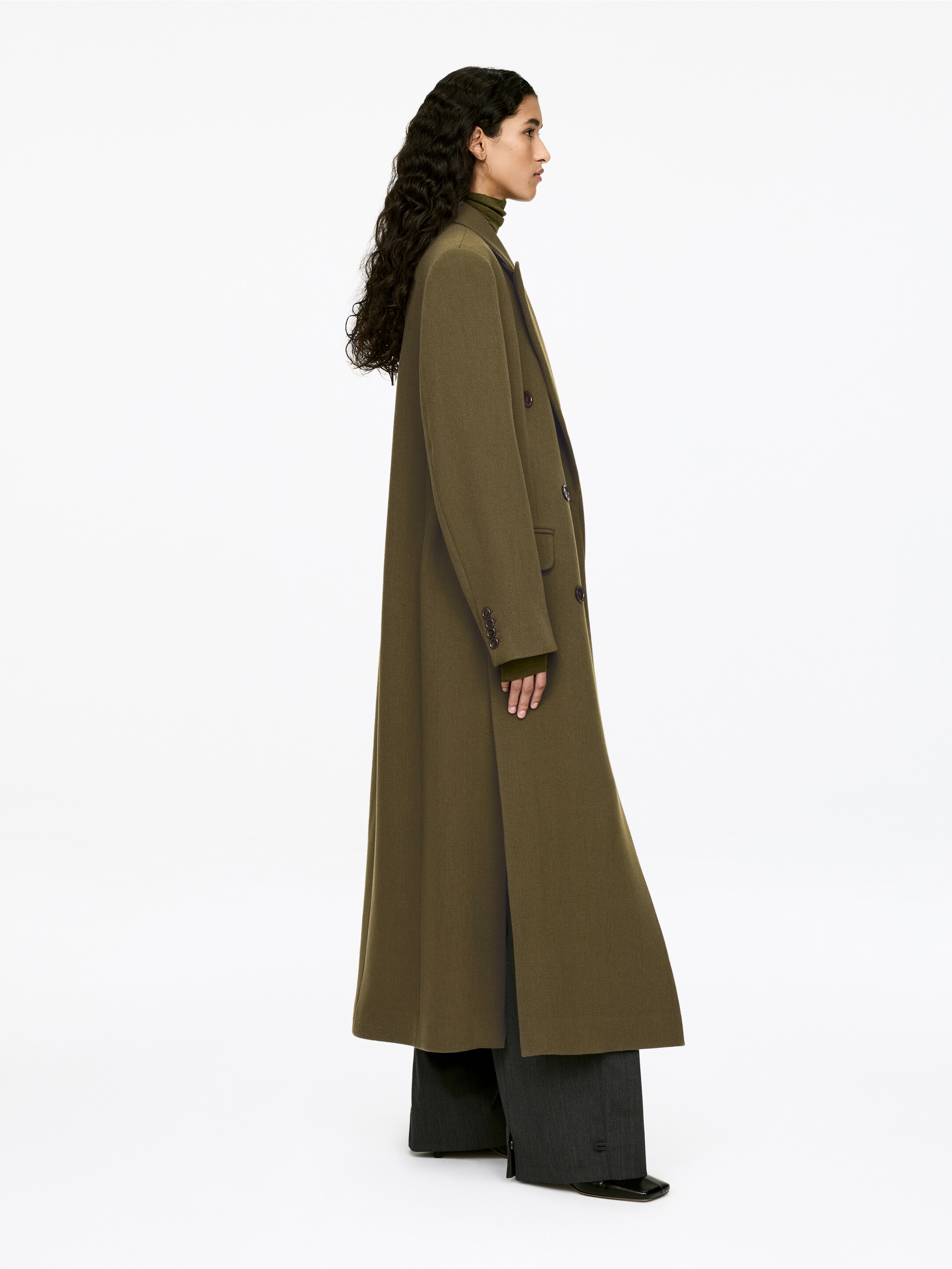 Ver imagem maior: Casaco de mistura de lã - Verde escuro - SENHORA | H&M PT 2