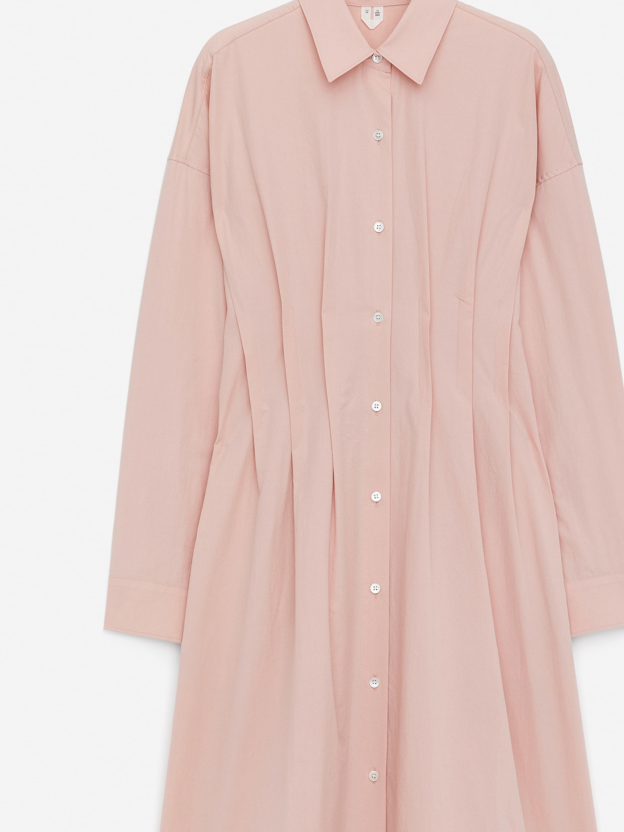 Robe-chemise plissée - Rosé poudré - Regular fit - Femme - StillMedia/DescriptiveDetail - 1