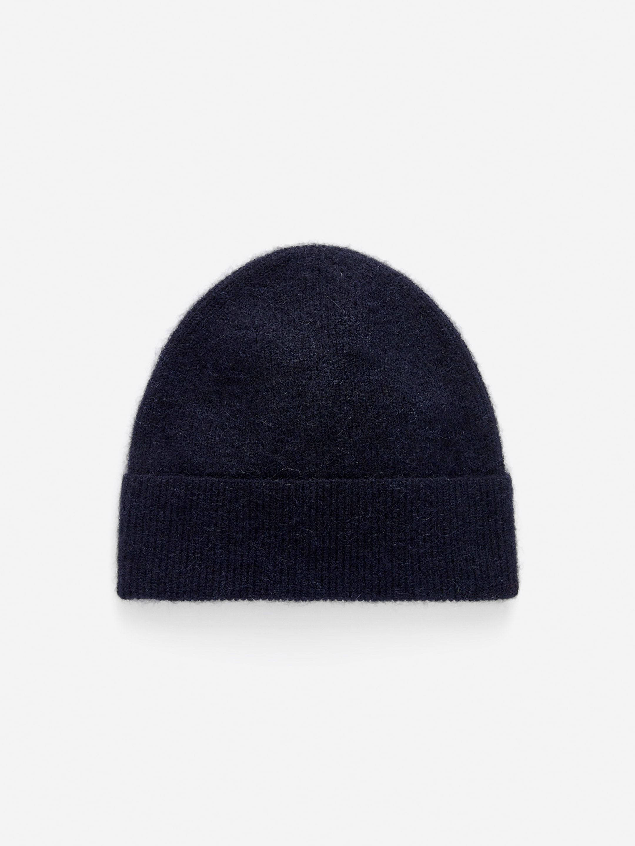 Beanie aus Alpakawolle und Wolle-Blau-16868