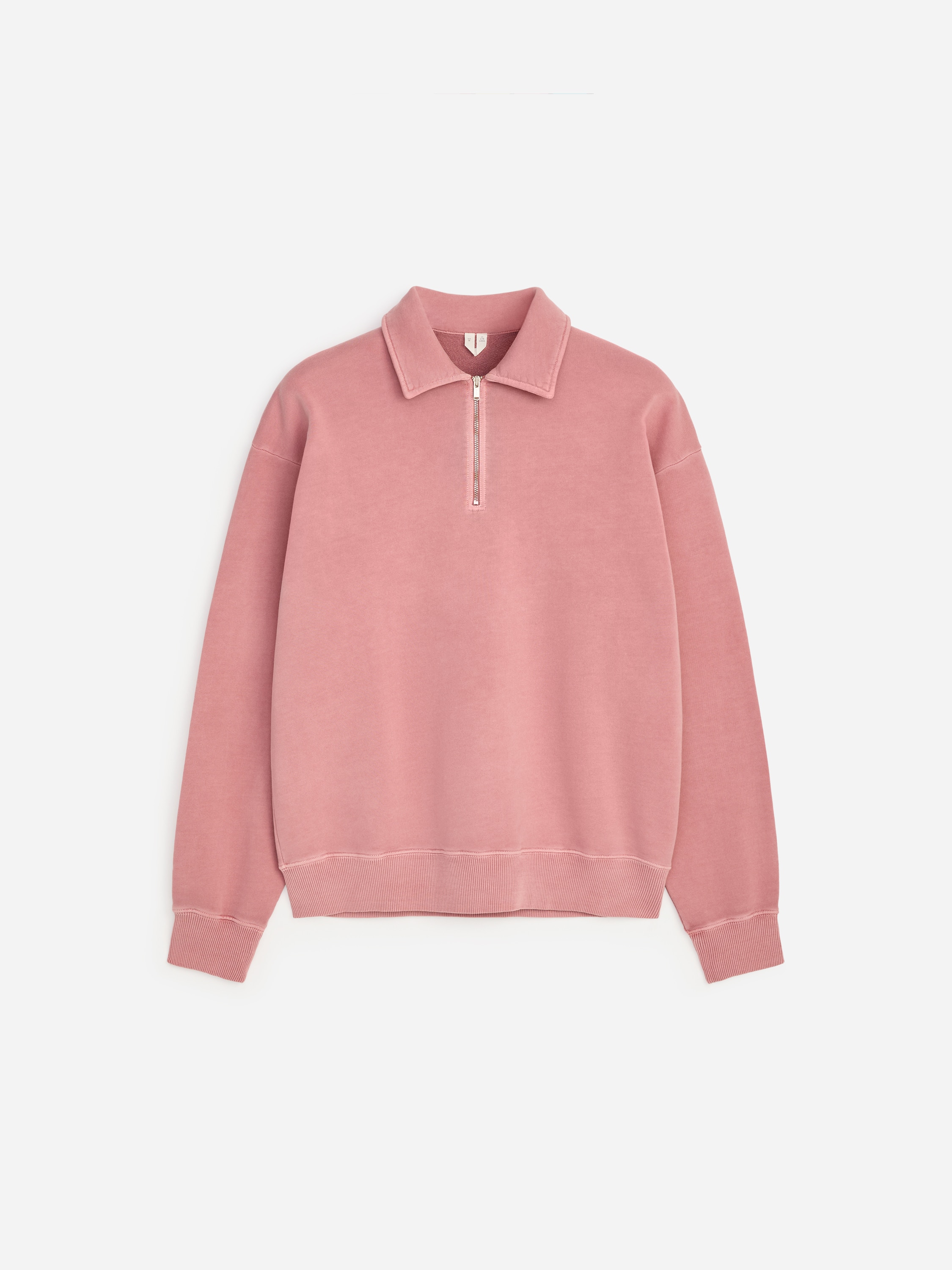 Sweatshirt med half zip-Rosa