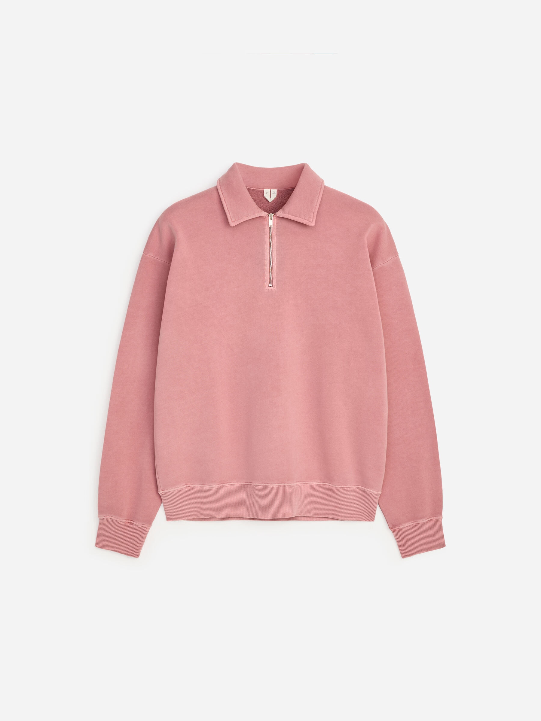 Half-Zip Sweatshirt - Soft Pink - Relaxed fit - Men - StillMedia/DescriptiveStillLife - 1