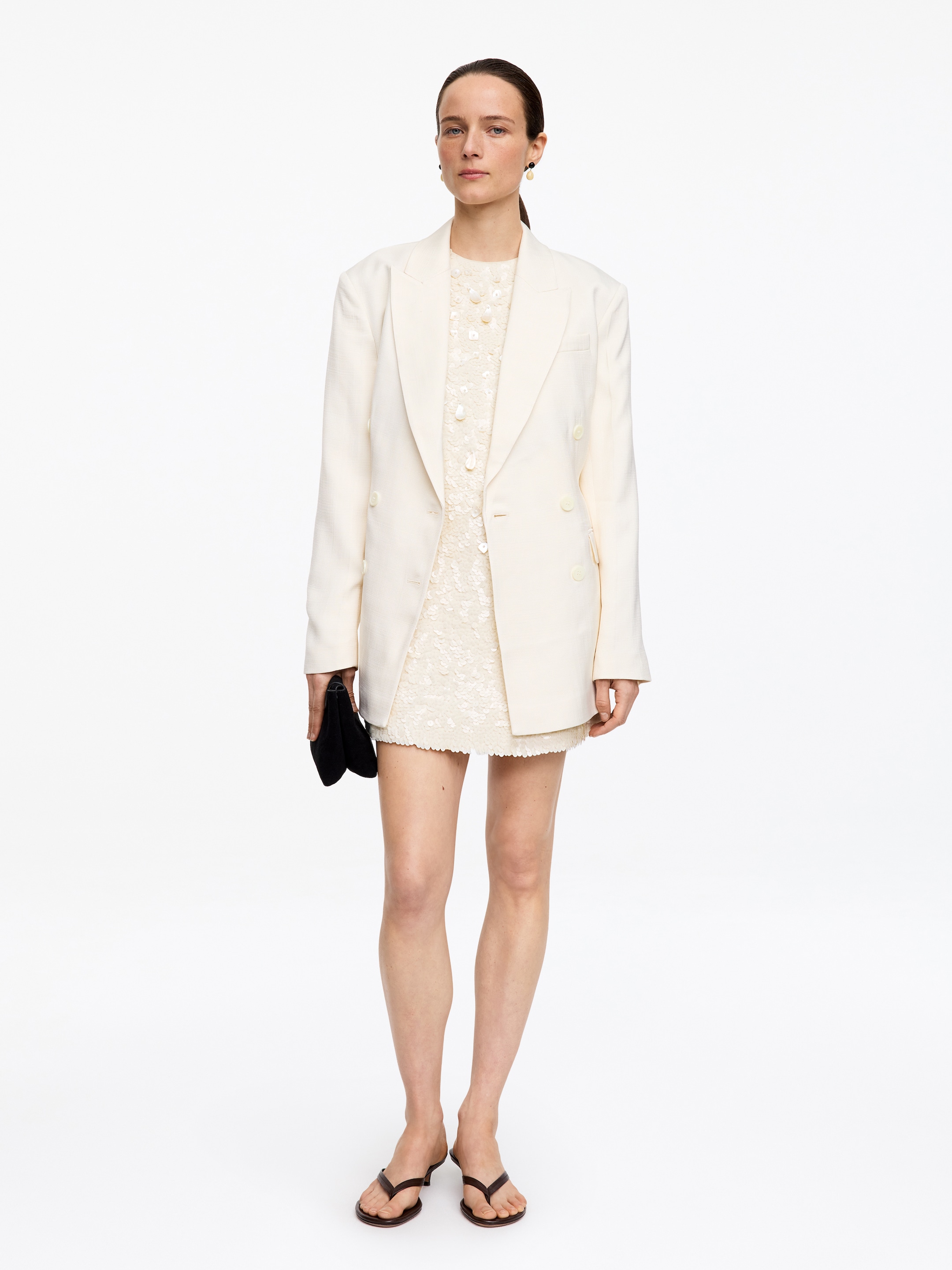 Sequin Mini Dress - Cream - Regular fit - Women - StillMedia/Lookbook - 12