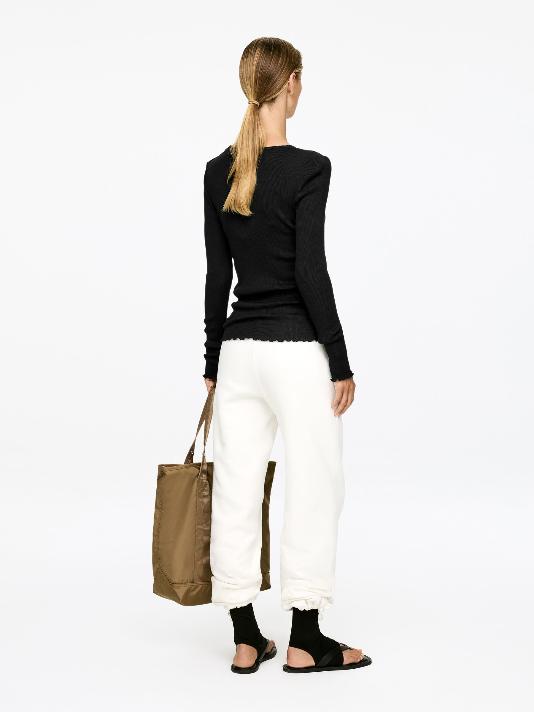 Wool-Silk Rib Top - Black - Regular fit - Women - StillMedia/Lookbook - 6