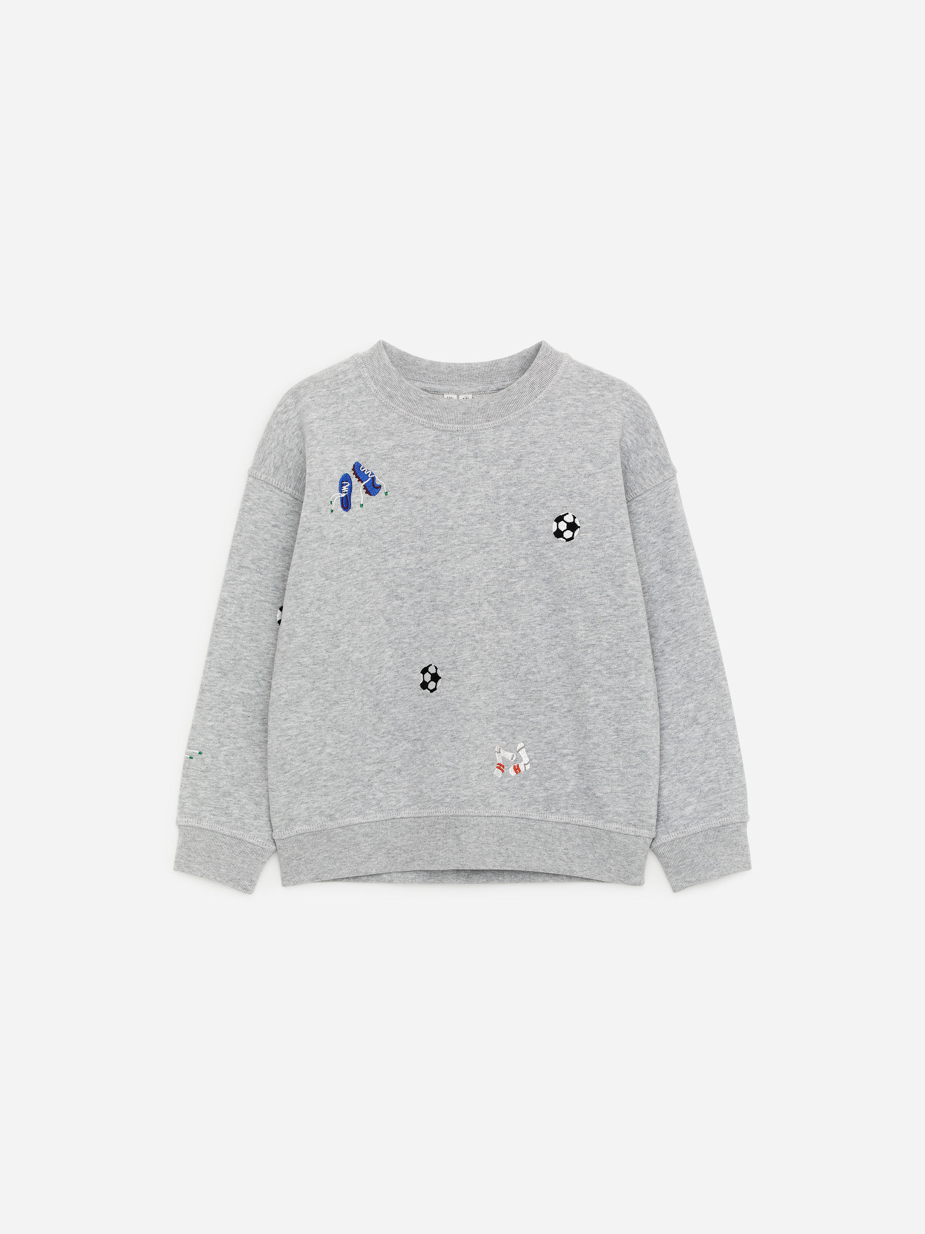 Embroidered Sweatshirt-Grey-18423