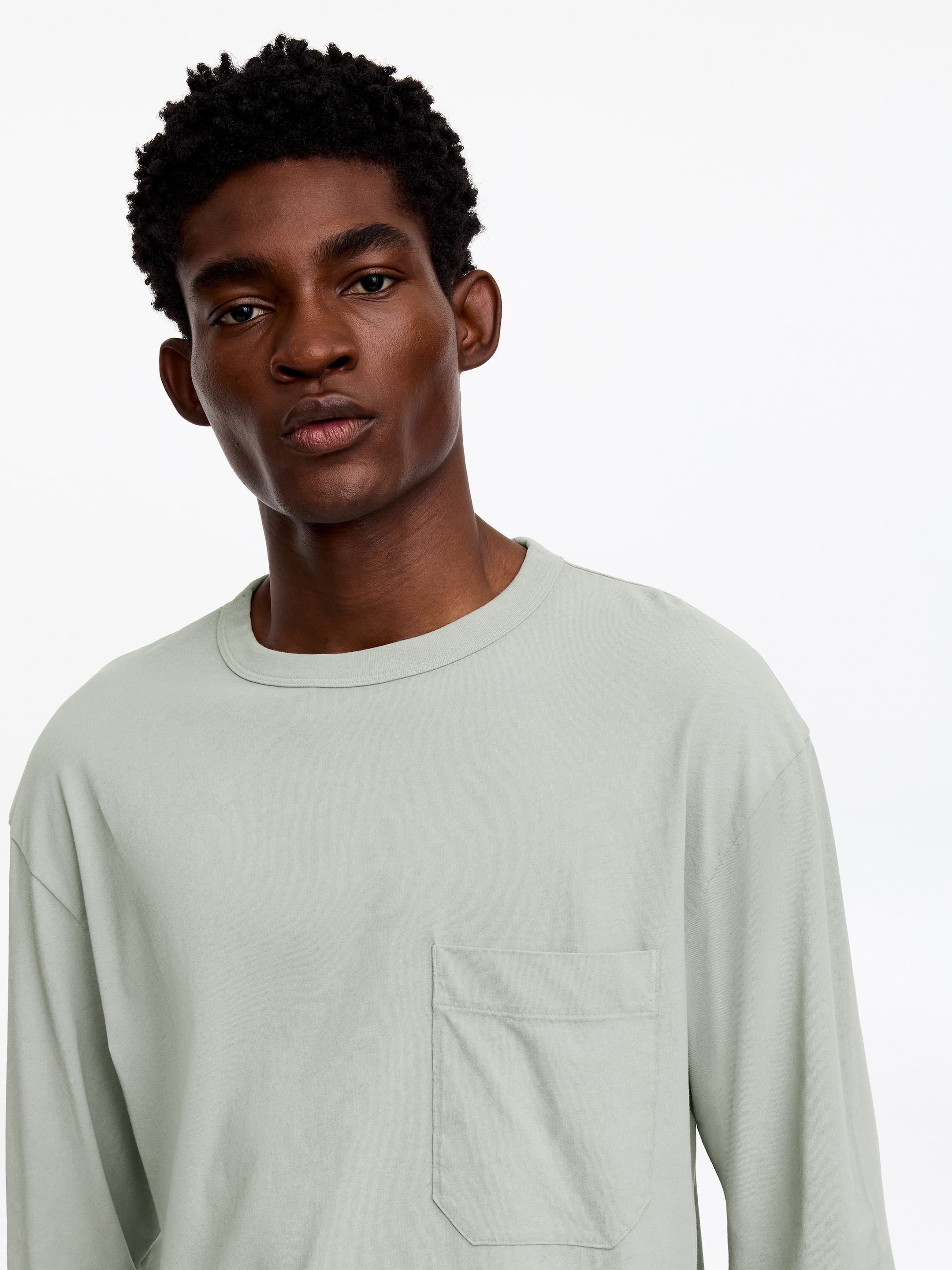 Relaxed Long-Sleeve T-Shirt - Light Khaki Green - Relaxed fit - men - StillMedia/Lookbook - 5
