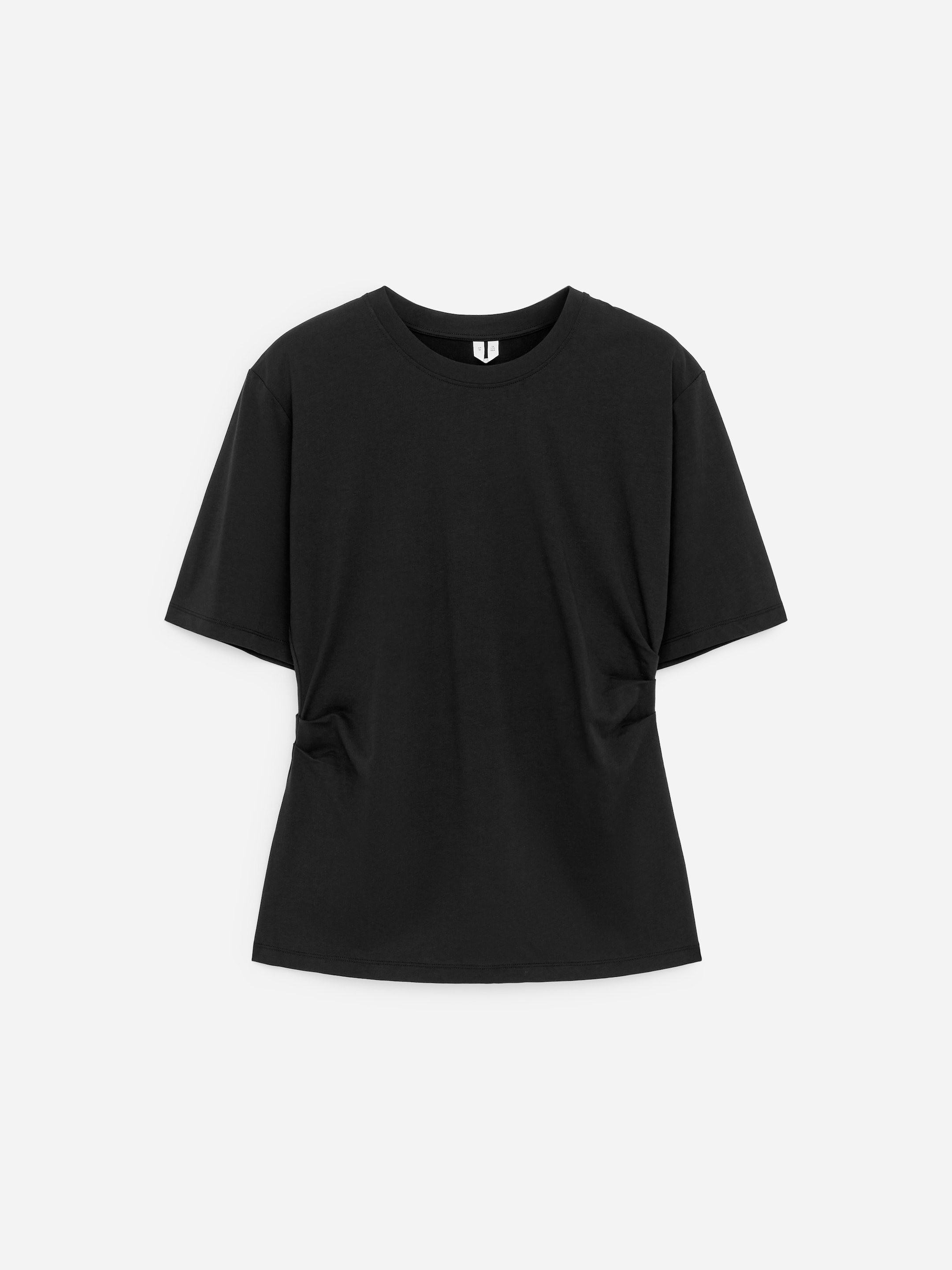 T-shirt drappeggiata - Nero - Regular fit - Women - StillMedia/DescriptiveStillLife - 1
