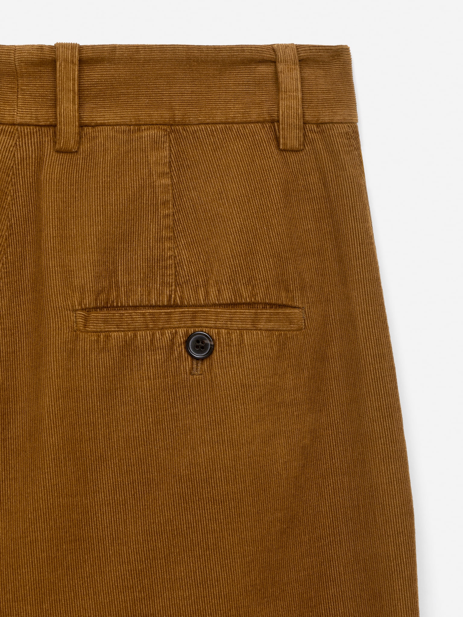 High-Waist Corduroy Trousers - Brown/Black - 6