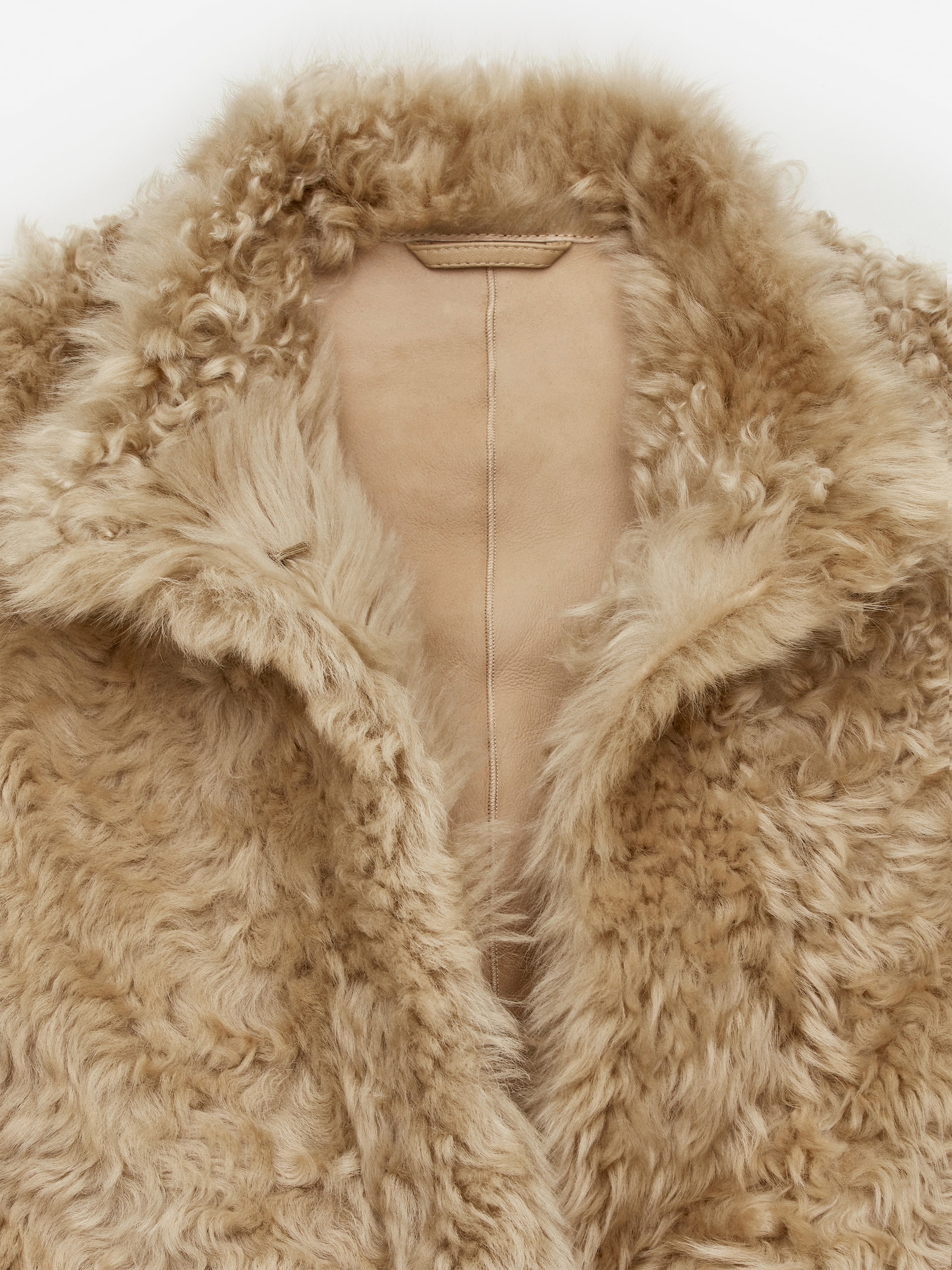 Manteau en peau lainée - Beige poudré - Regular fit - Femme - StillMedia/DescriptiveDetail - 2