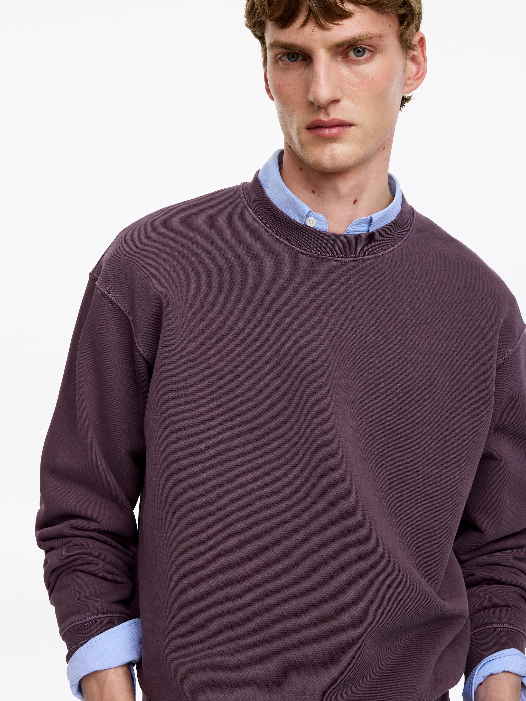 Sweat décontracté - Mauve foncé - Relaxed fit - Homme - StillMedia/Lookbook - 2
