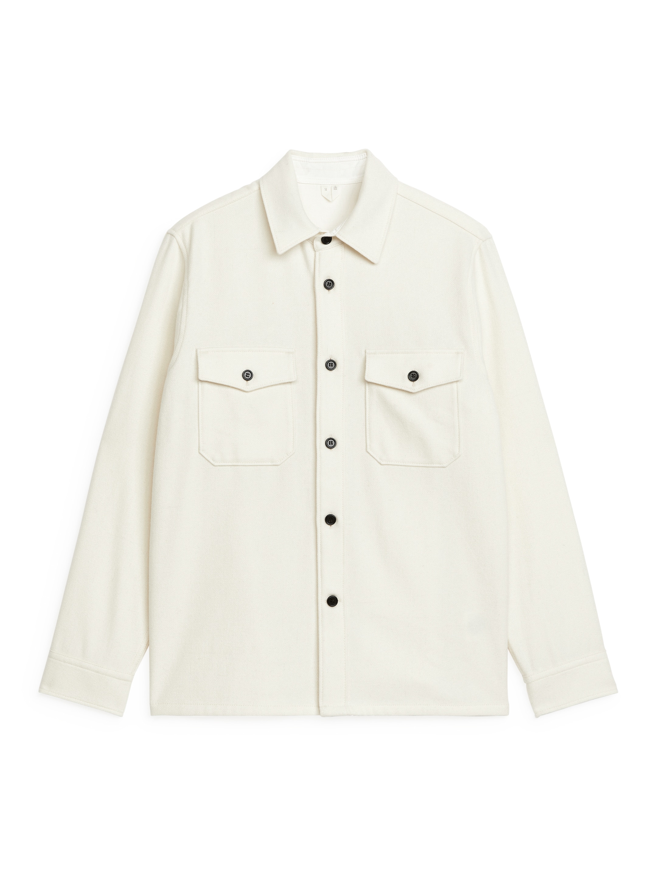 Visa större bild: Overshirt i ull - Off-white - HERR | H&M SE 1
