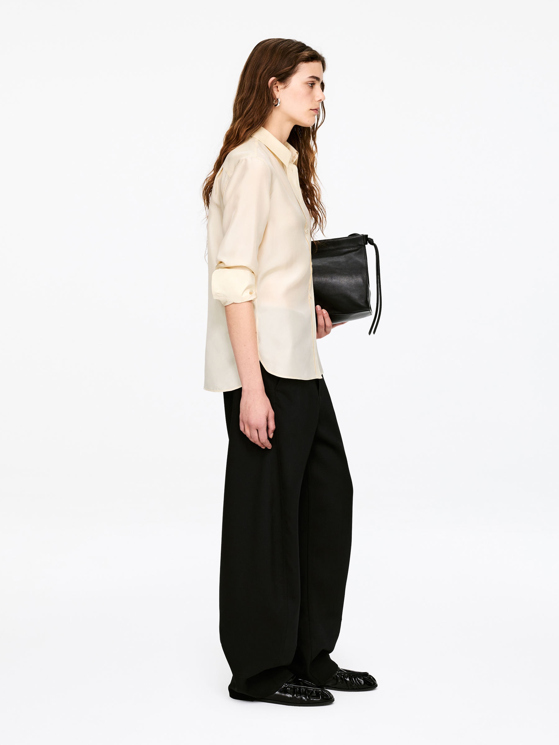 Chemise en soie - Blanc cassé - Slim fit - Femme - StillMedia/Lookbook - 5