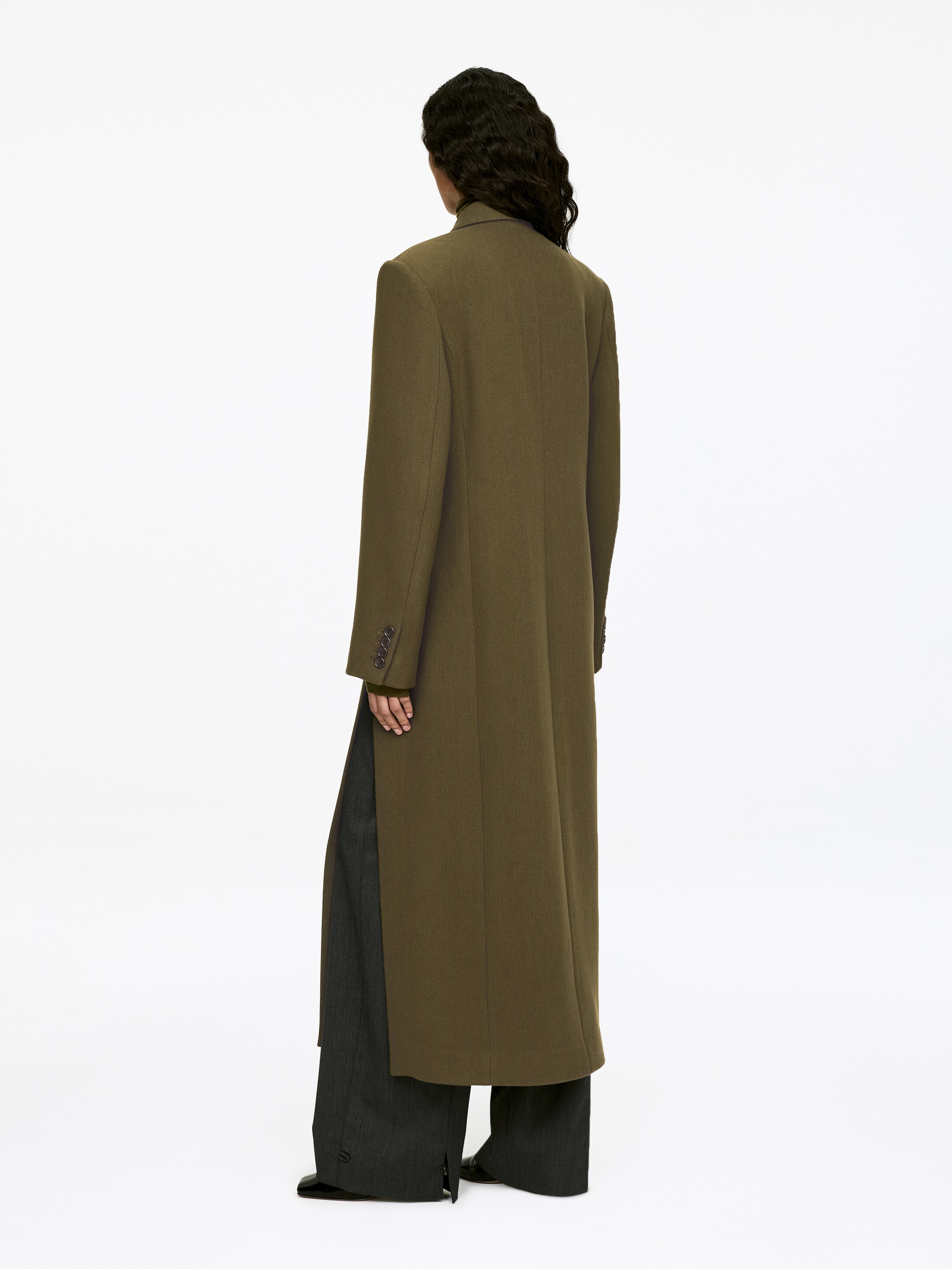 Ver imagem maior: Casaco de mistura de lã - Verde escuro - SENHORA | H&M PT 4