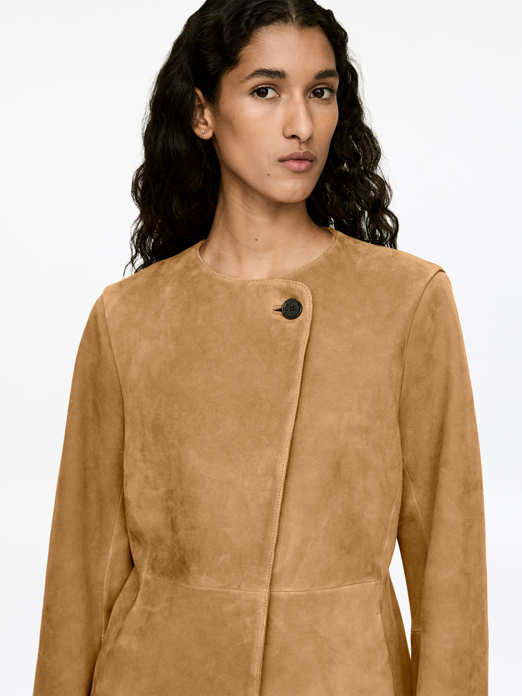 Suede Jacket - Beige - Regular fit - Women - StillMedia/Lookbook - 4