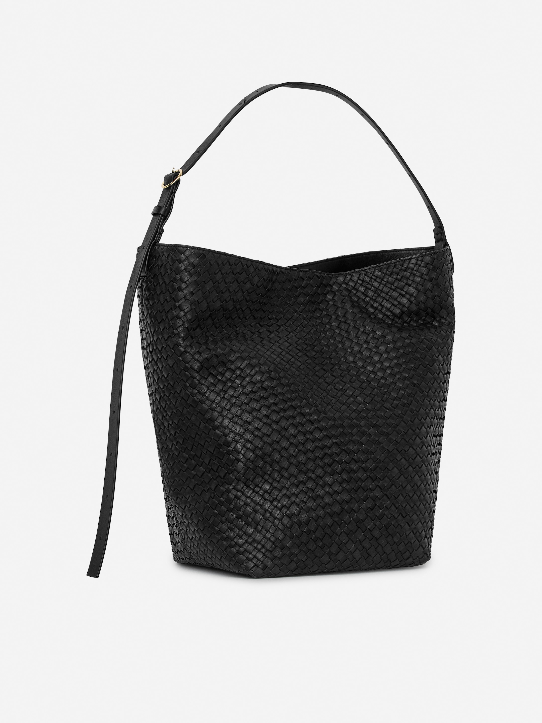 View larger image: Woven Leather Tote Bag - Black - Ladies | H&M GB 2