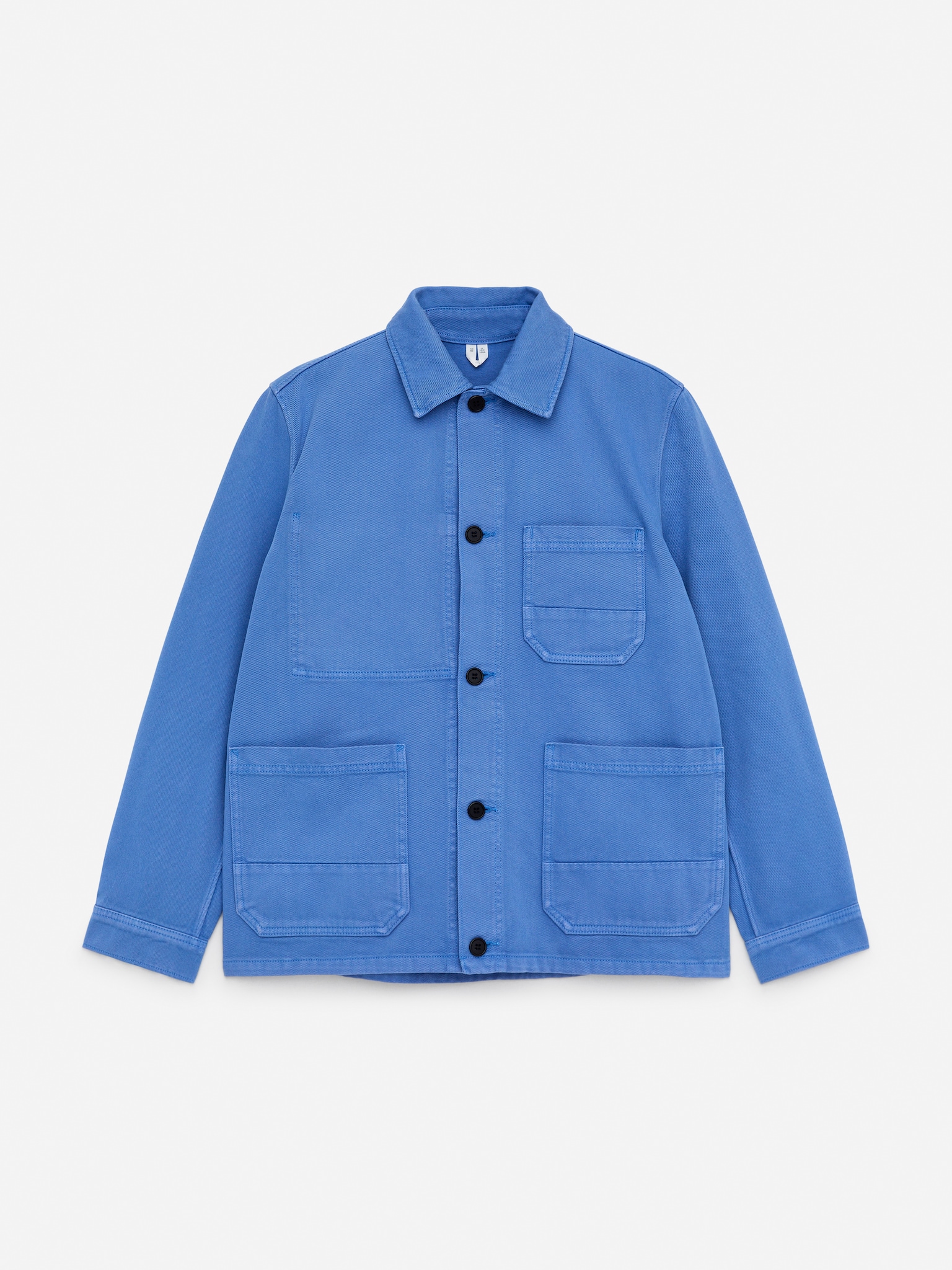 Overdyed Twill Overshirt - Blue/Dark Blue