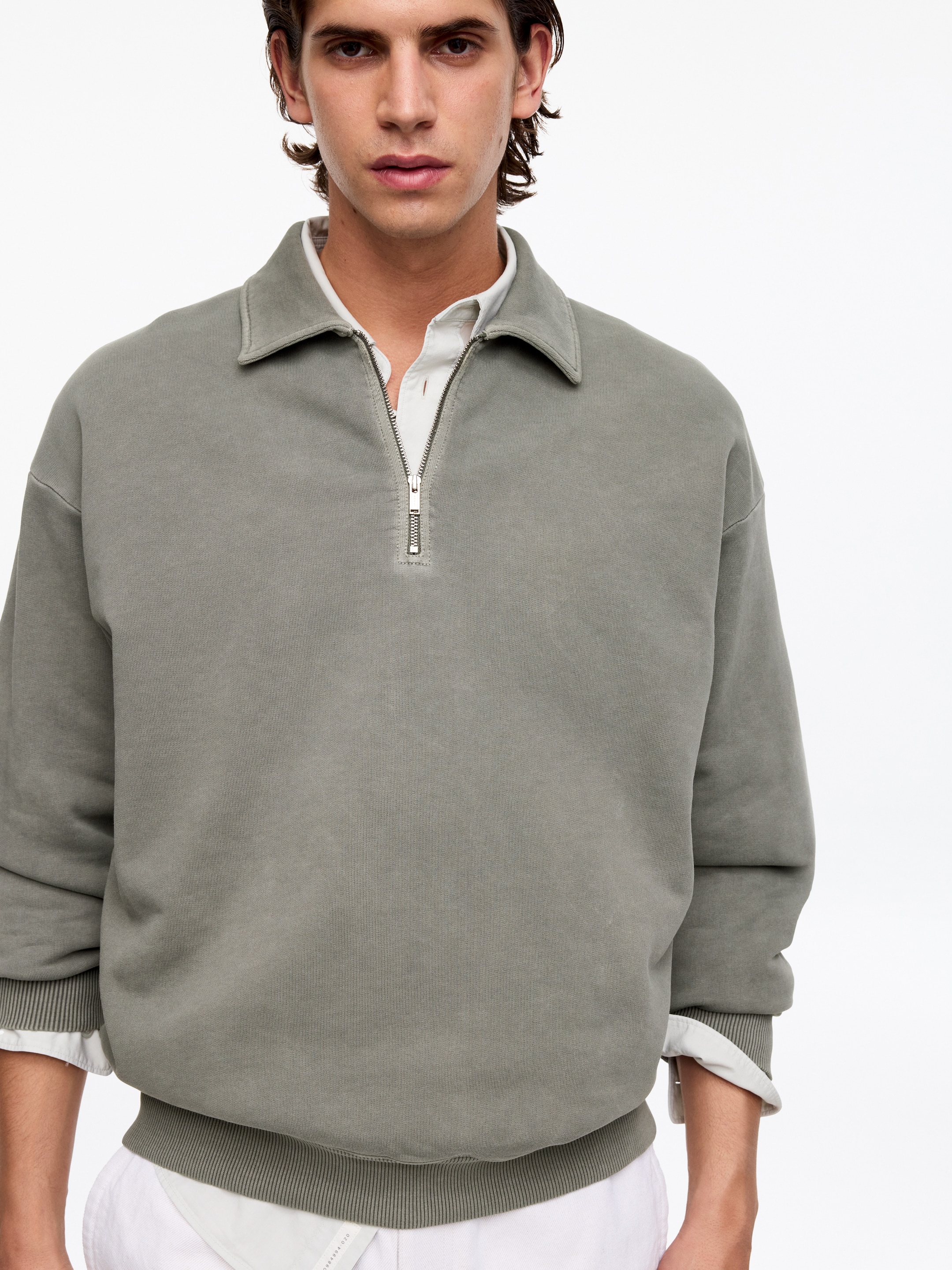 Sweat à demi-zip - gris - Relaxed fit - Homme - StillMedia/Lookbook - 3