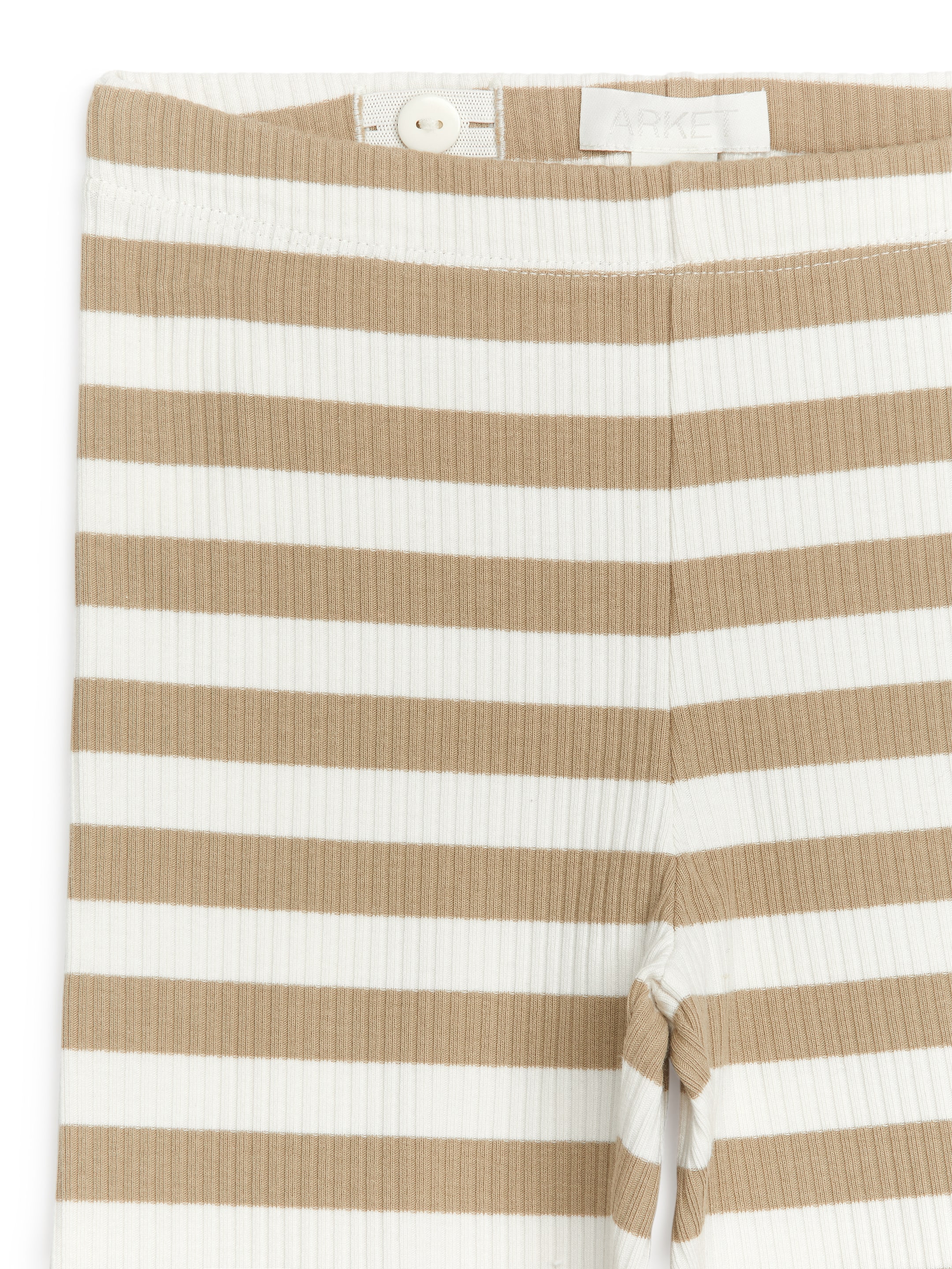 Ribbed Leggings - Beige/Off White - Slim fit - children - StillMedia/DescriptiveDetail - 3