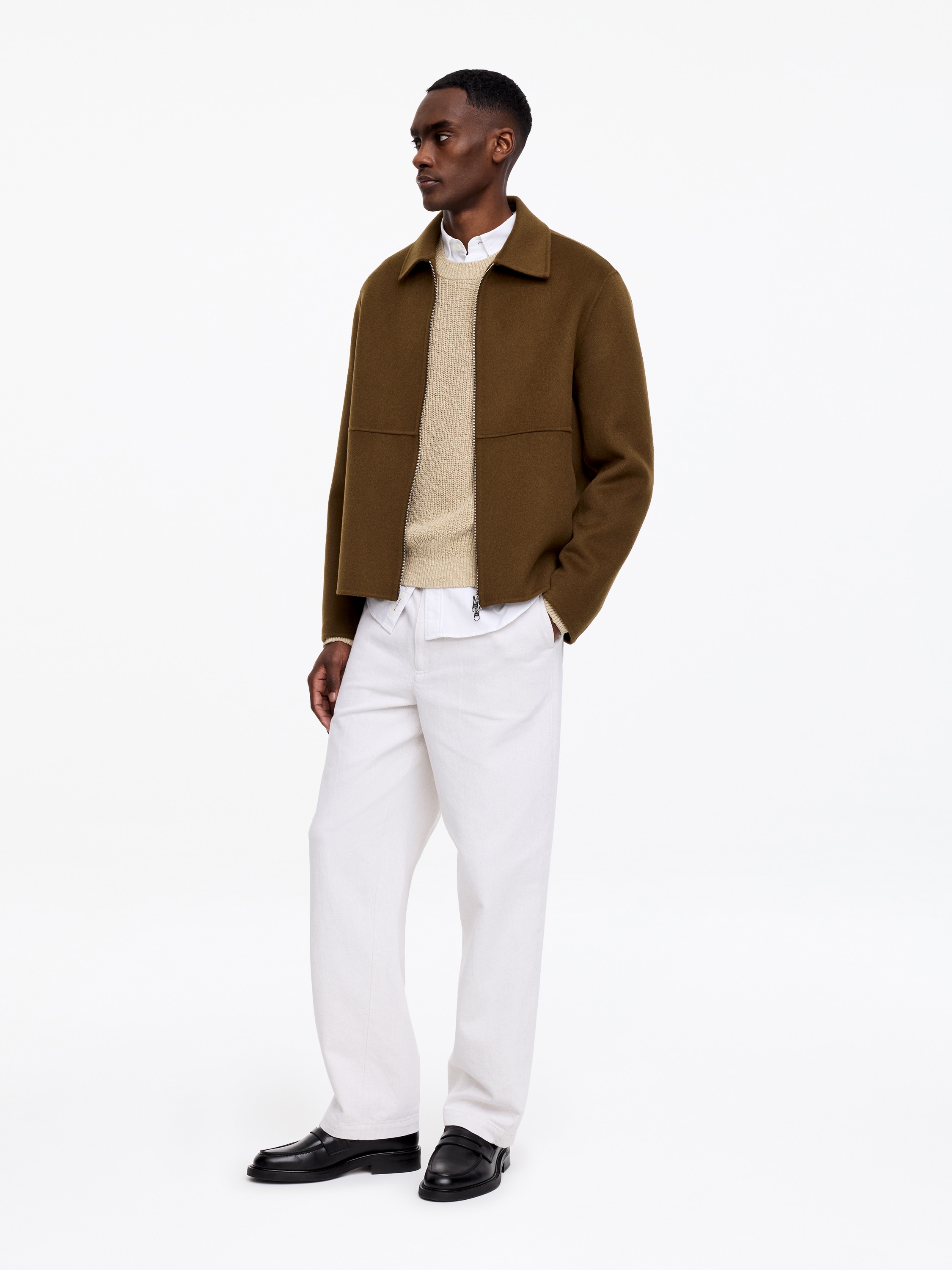 Wool Doublé Jacket – Fudge Brown – Men – ARKET GB