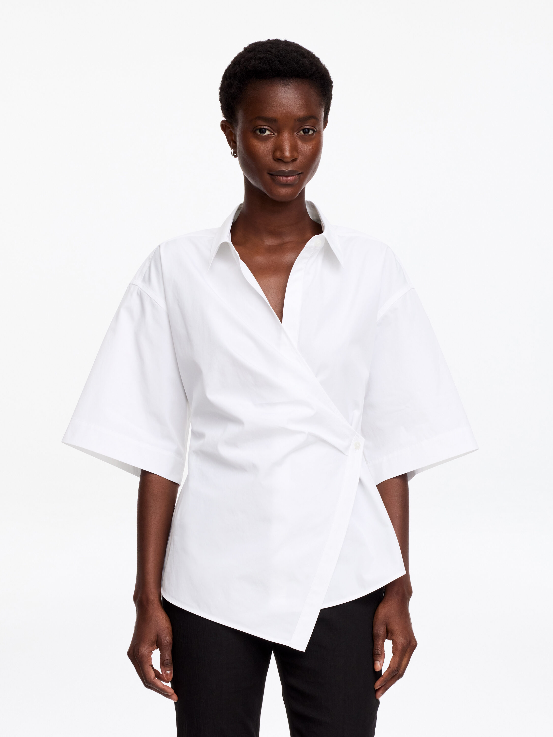 Cotton Wrap Shirt