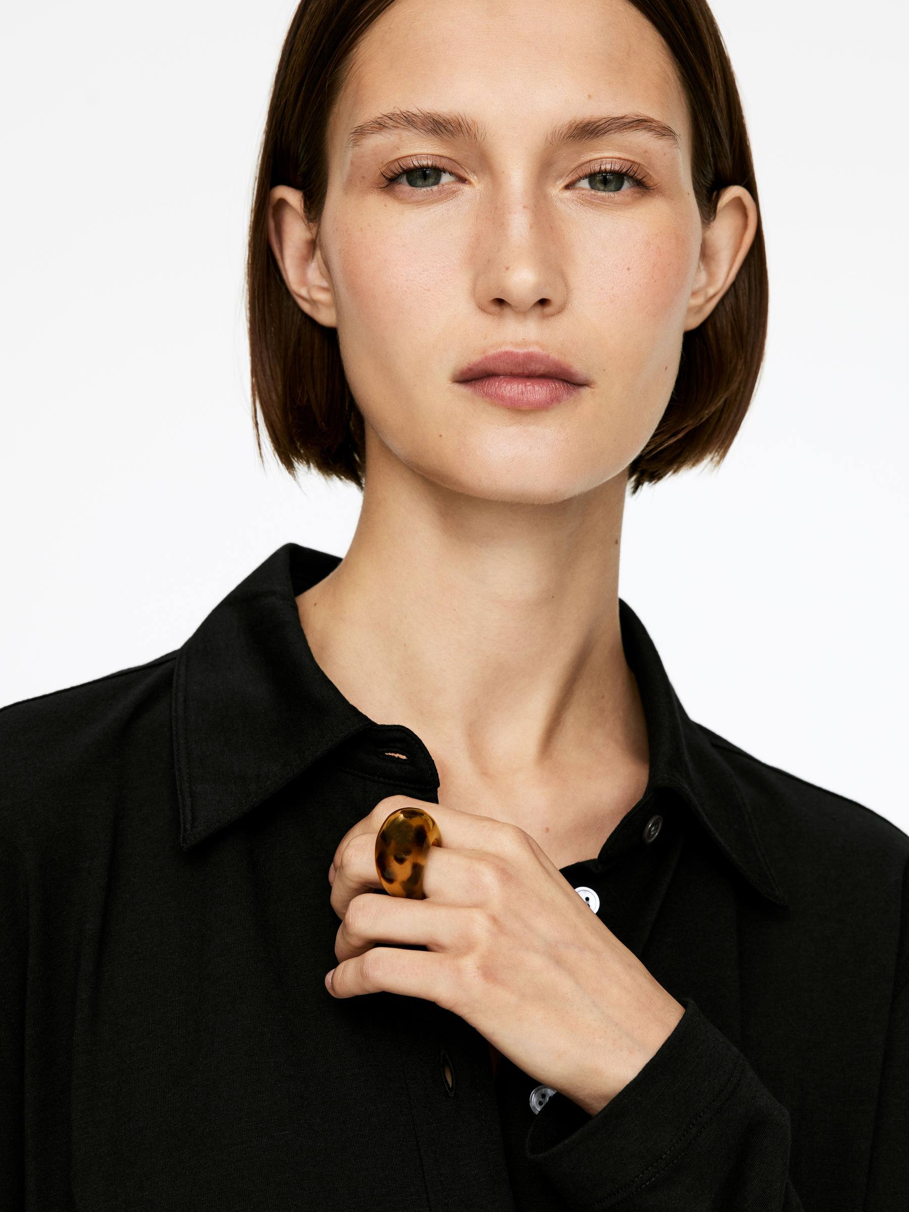 Chunky ring - Sköldpaddsmönstrad/brun - Women - StillMedia/Lookbook - 2
