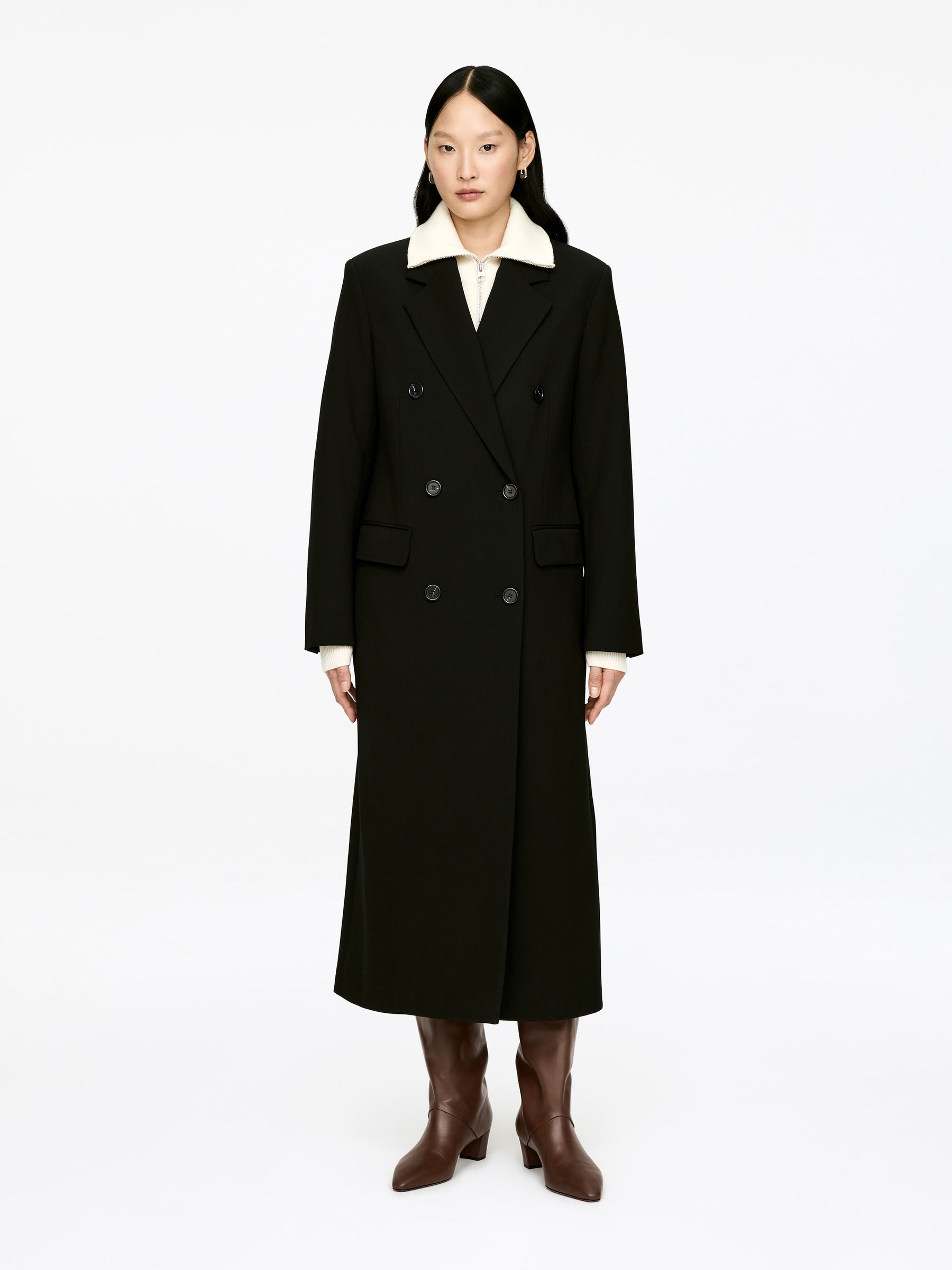 Vadlånga läderstövlar - Mörkbrun - Women - StillMedia/Lookbook - 7