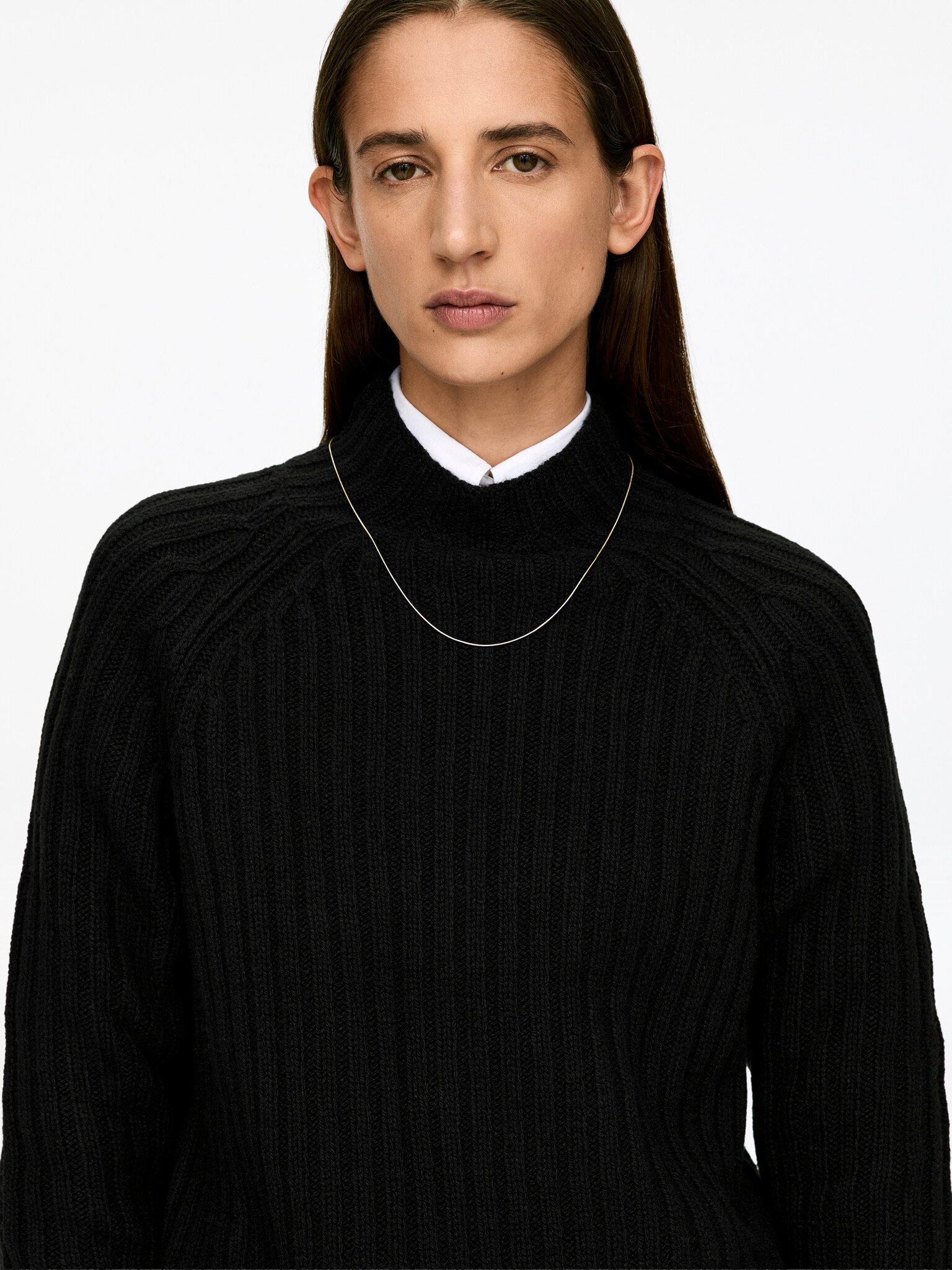 Pull en maille côtelée - Noir - 6