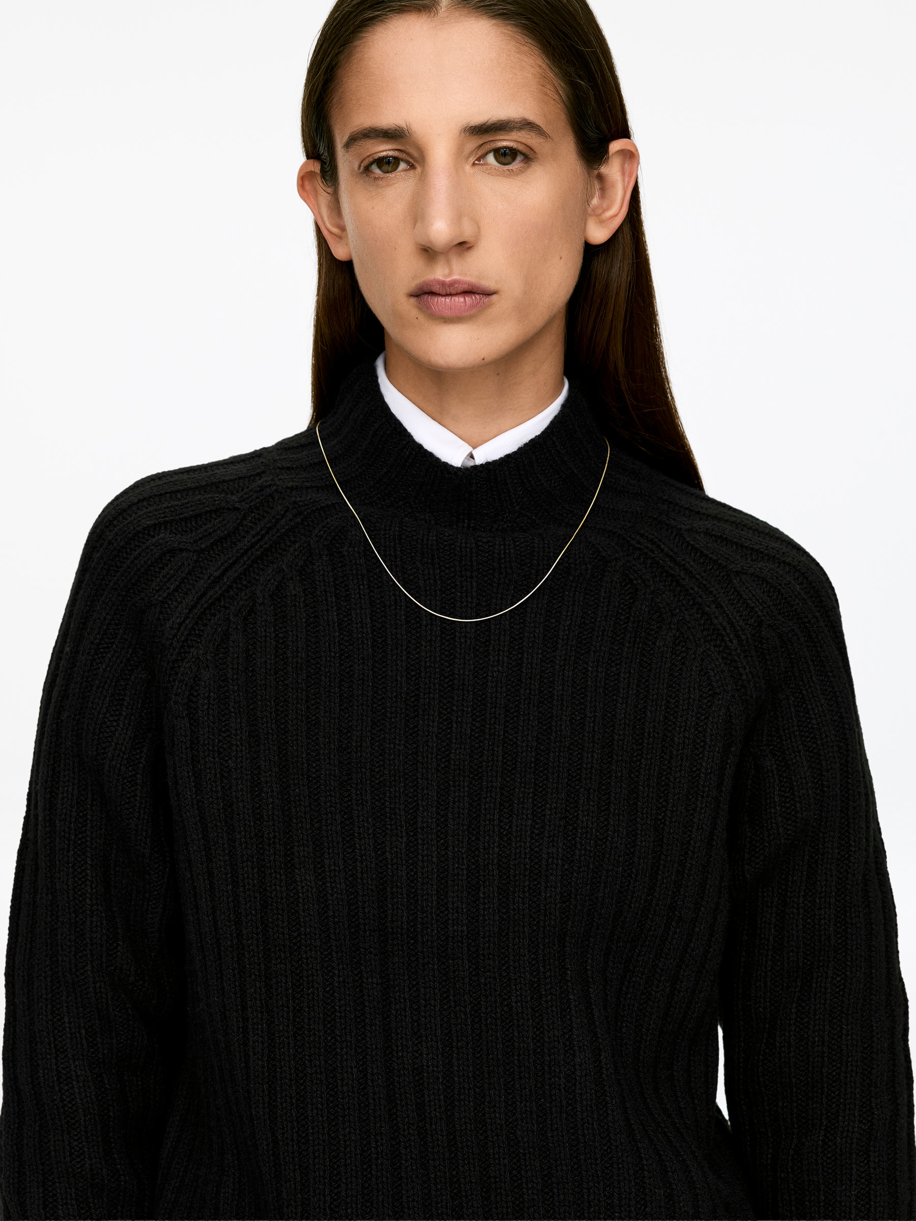 Pull en maille côtelée - Noir - Slim fit - Femme - StillMedia/Lookbook - 9