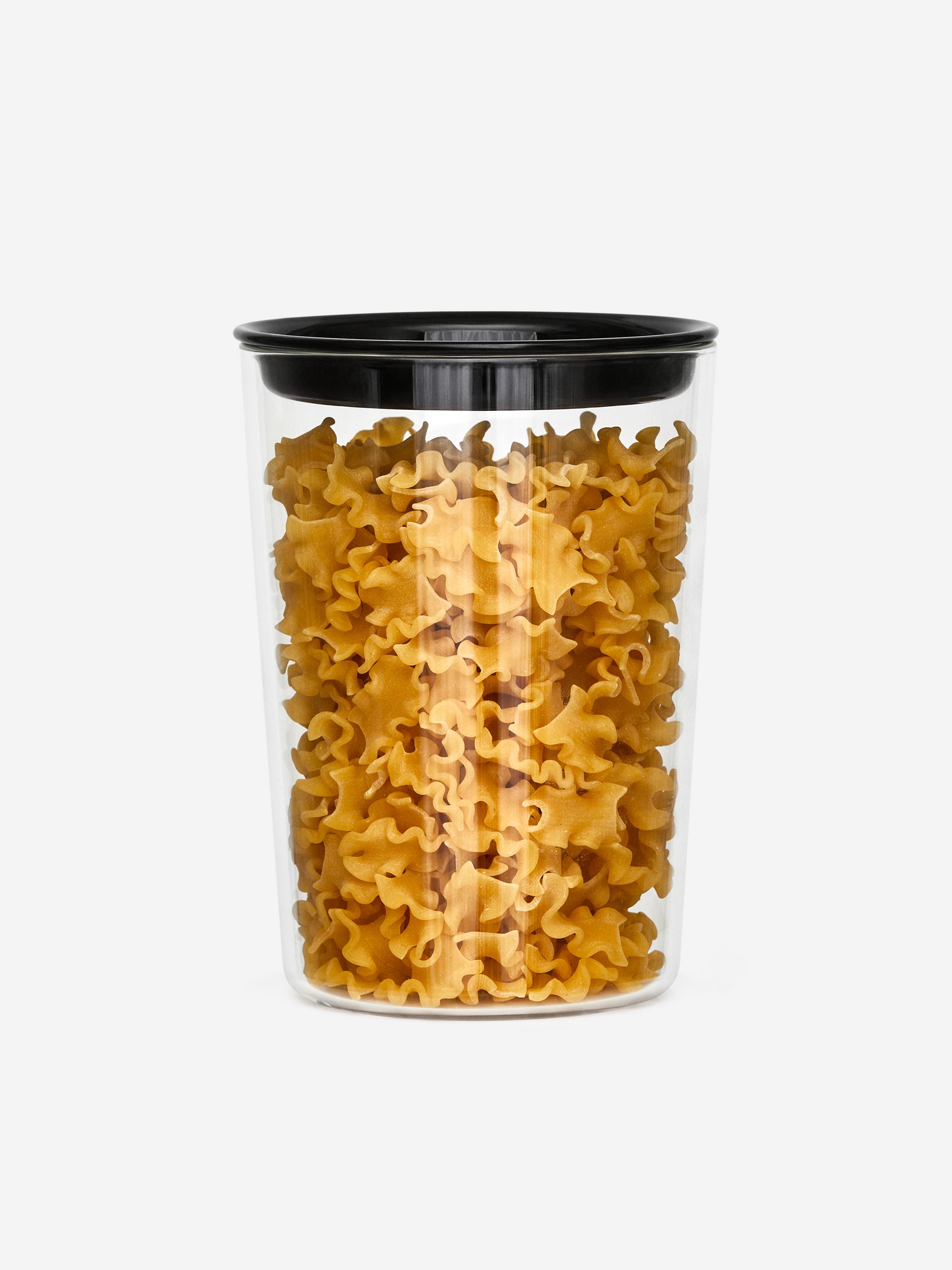 Glass Canister High - Transparent/Black - Homeware - StillMedia/DescriptiveDetail - 2