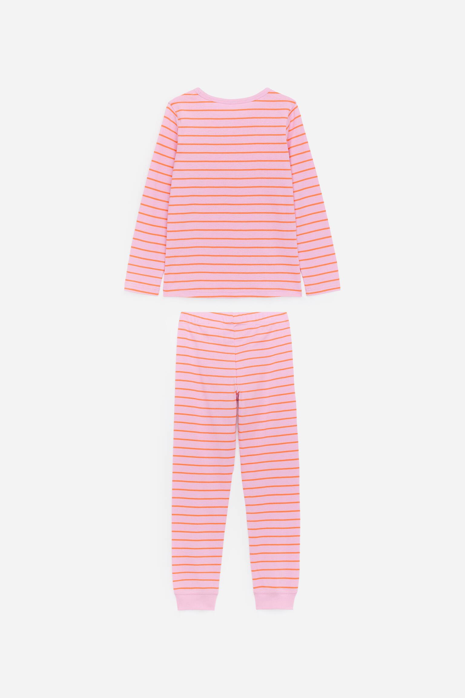 Dżersejowa piżama - Różowy/Pomarańczowy/Niebieski/Pomarańczowy/Różowy/Serca/Niebieski/biały/Złamana biel/Gwiazdki/Skorupka jajka/Ciemnozielony - 3