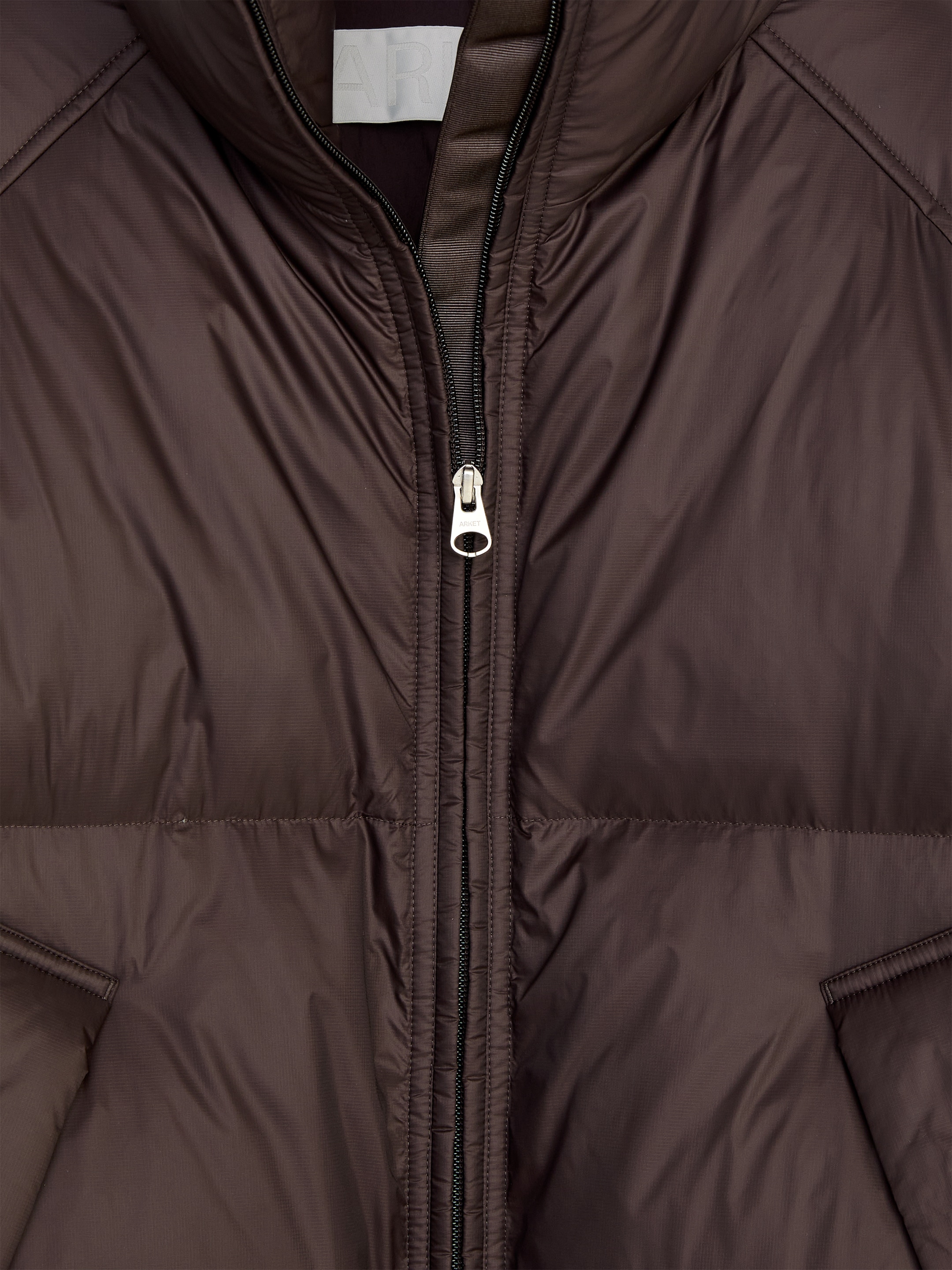 Upcycled Down Puffer Jacket - Brown - Oversized - women - StillMedia/DescriptiveDetail - 1