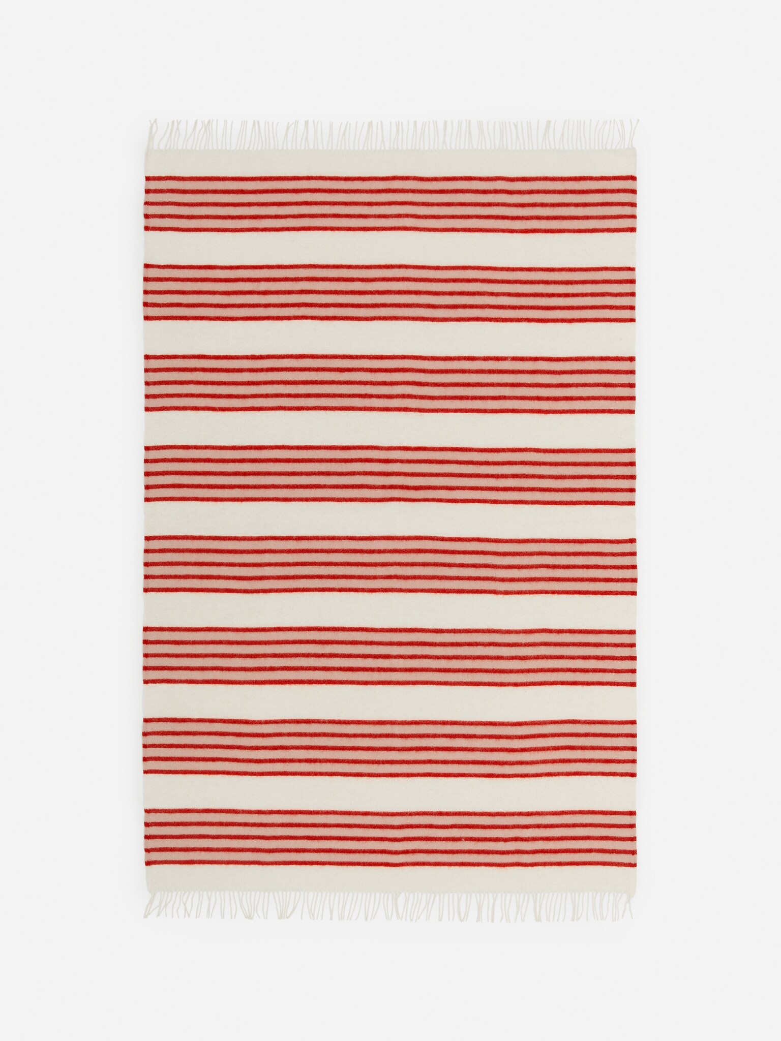 Coperta Klippan in lana - Rosso/Bianco sporco/Blu/Bianco sporco