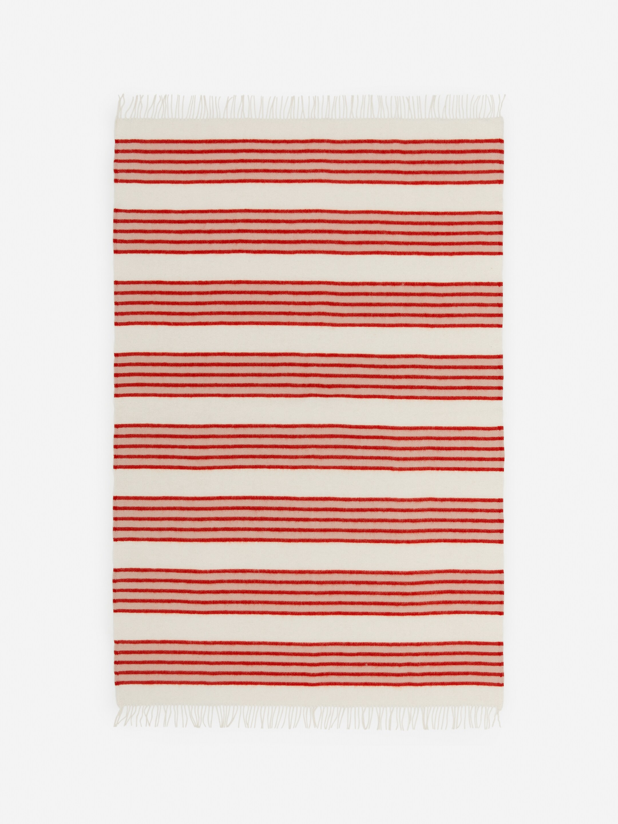 Grotere afbeelding bekijken: Klippan wollen deken - Rood/gebroken wit - HOME | H&M NL 1