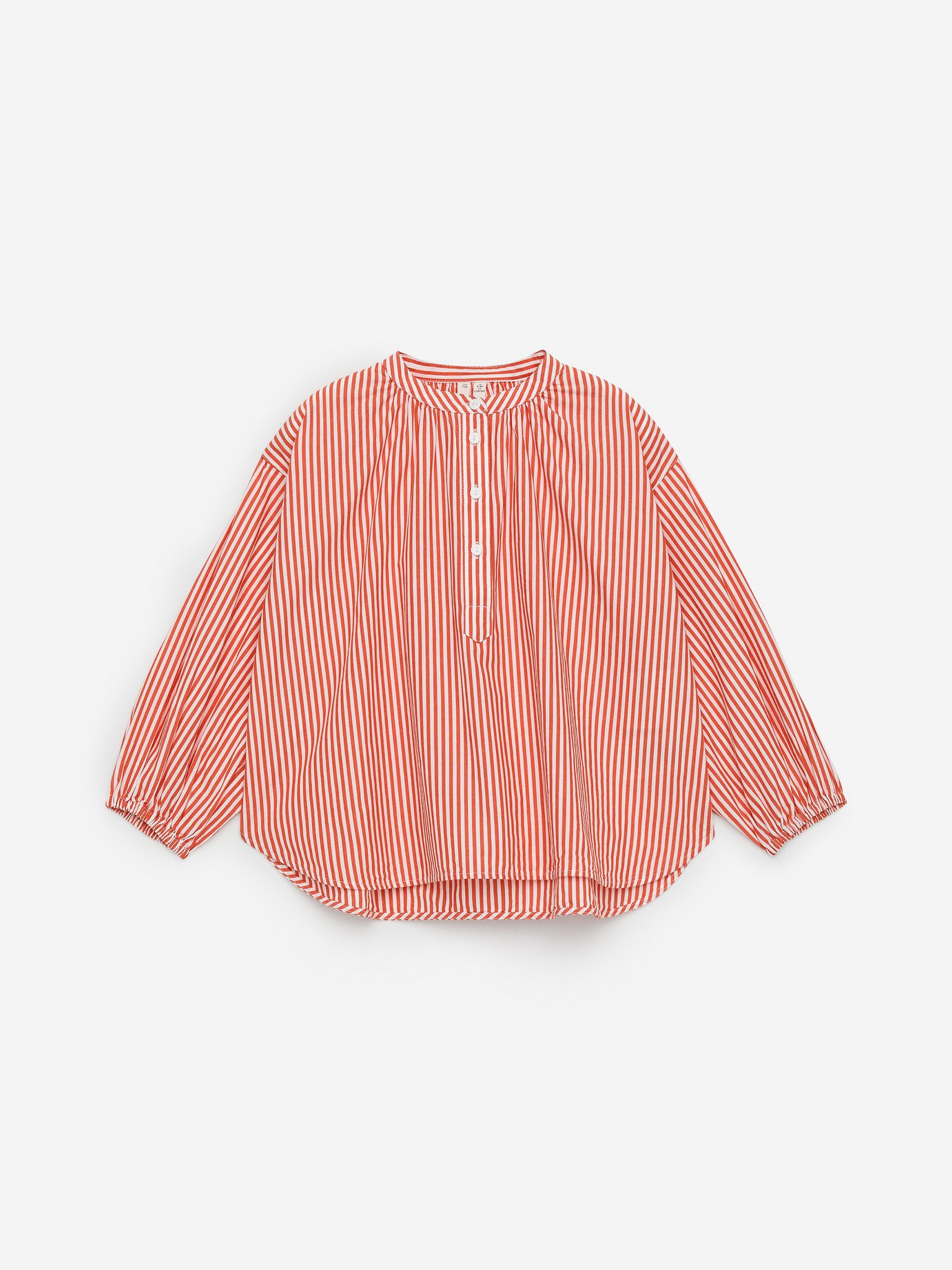 Halenka s řasením - Bílá/Červená