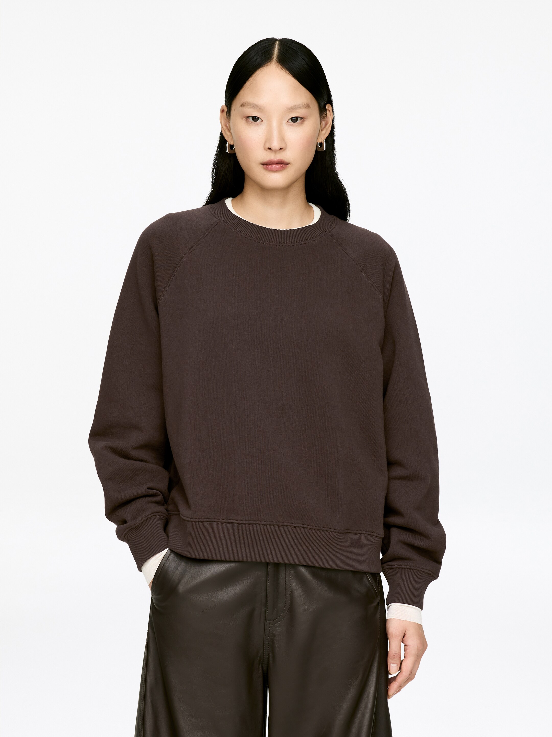 Agrandir l'image: Sweat en éponge - Marron foncé - FEMME | H&M BE 1