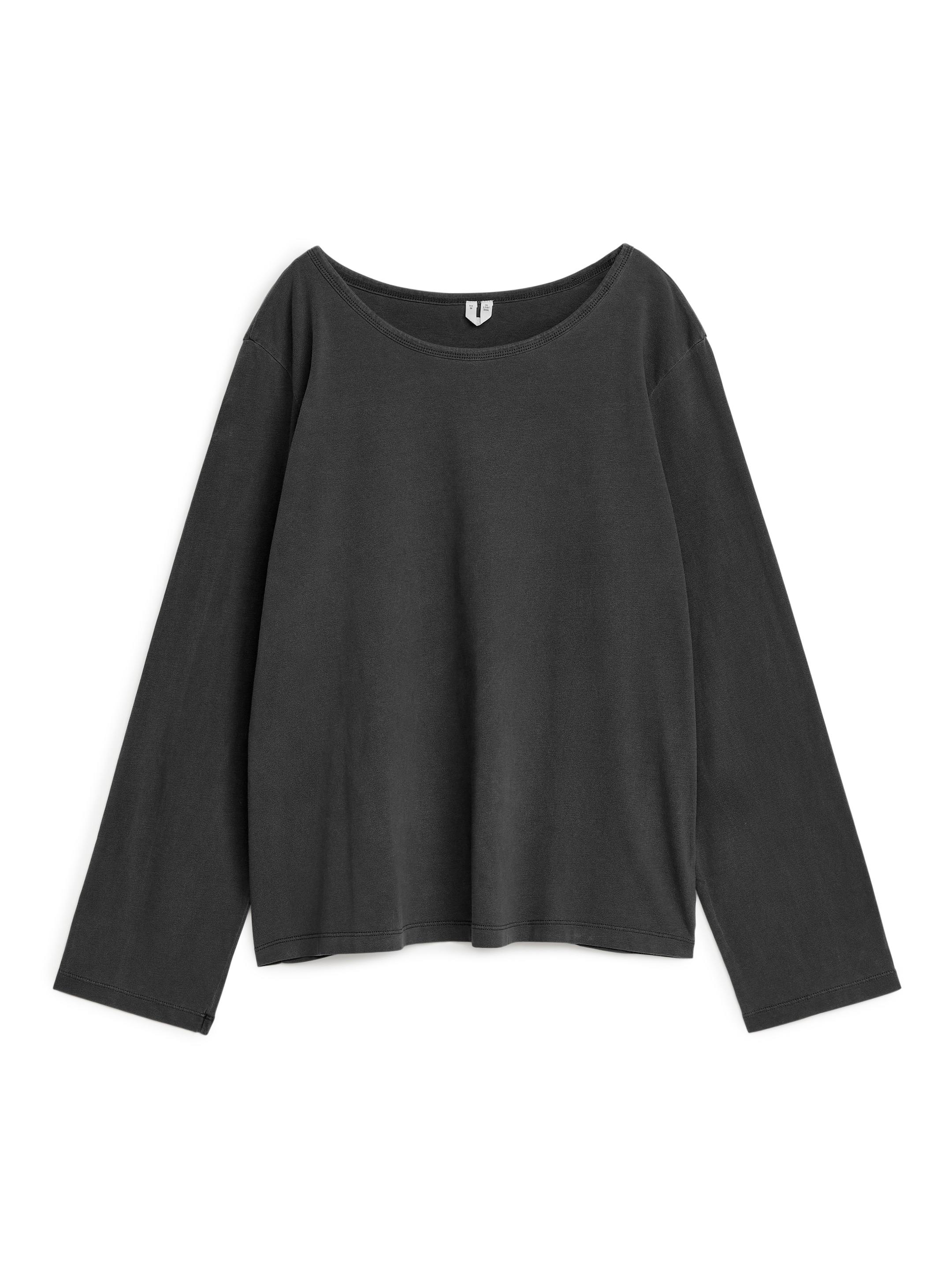 Visa större bild: Bomullstopp med vid ringing - Tvättad svart - DAM | H&M SE 1