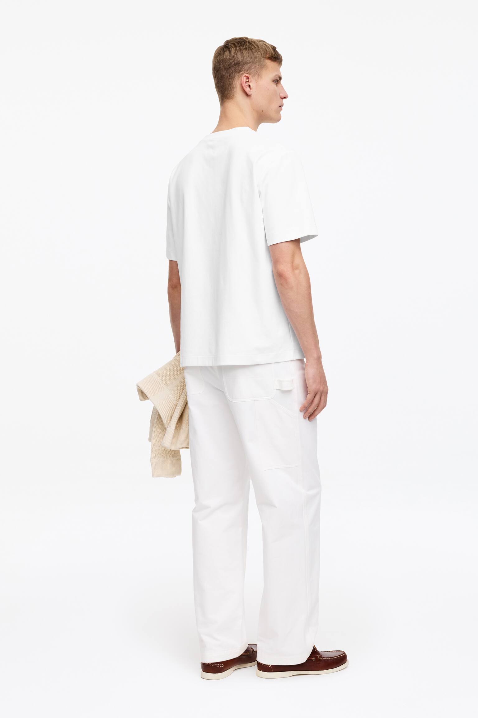 T-shirt interlock - Blanc/Noir/Bordeaux foncé - 6