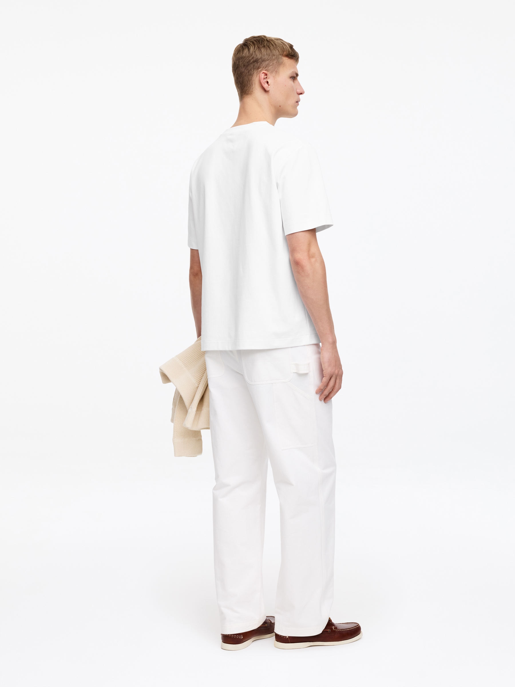 T-shirt interlock - Bianco - Loose fit - Men - StillMedia/Lookbook - 44