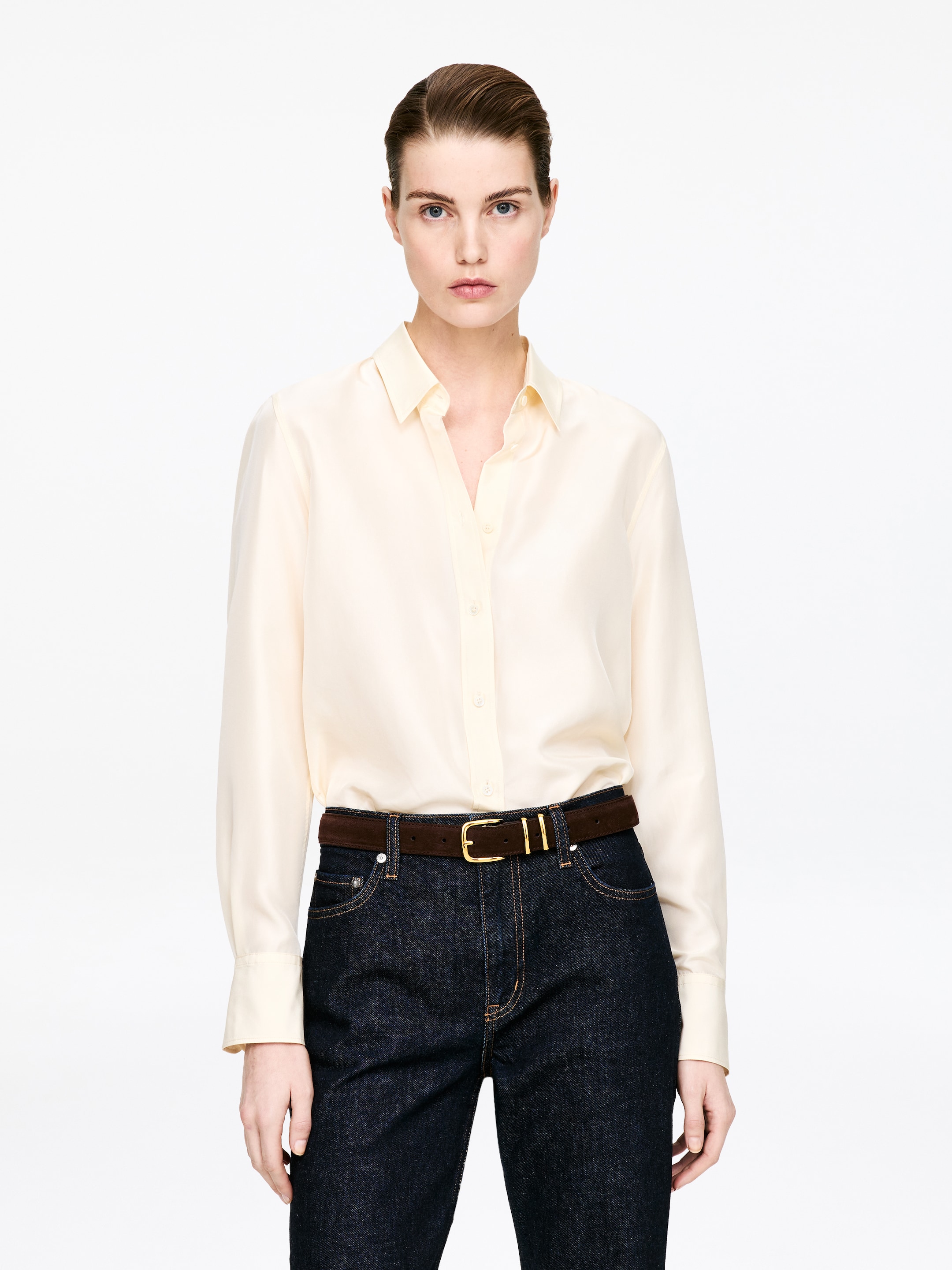 Ver imagen más grande: Cinturón de ante - Marrón oscuro - MUJER | H&M ES 1