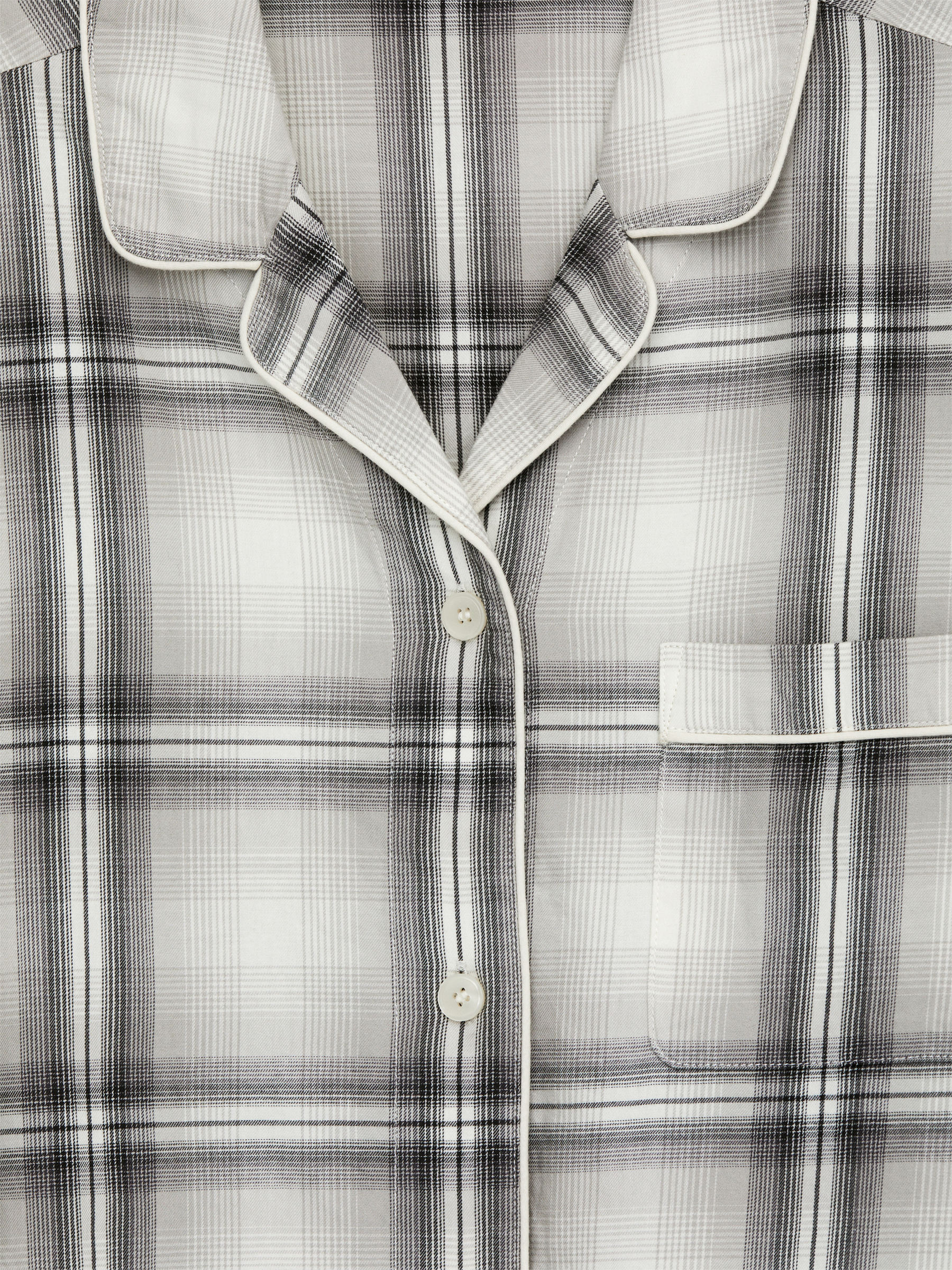 Flannel Shirt - White/Grey - Regular fit - Women - StillMedia/DescriptiveDetail - 1