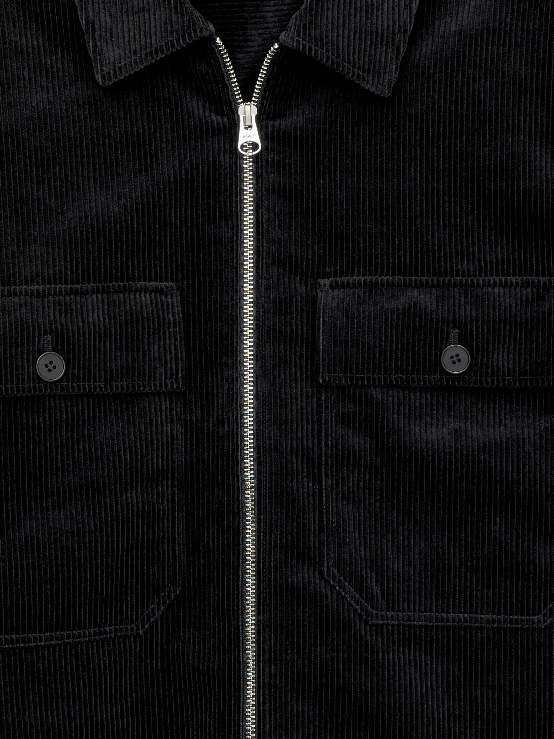 Corduroy Overshirt - Black - Regular fit - Men - StillMedia/DescriptiveDetail - 1
