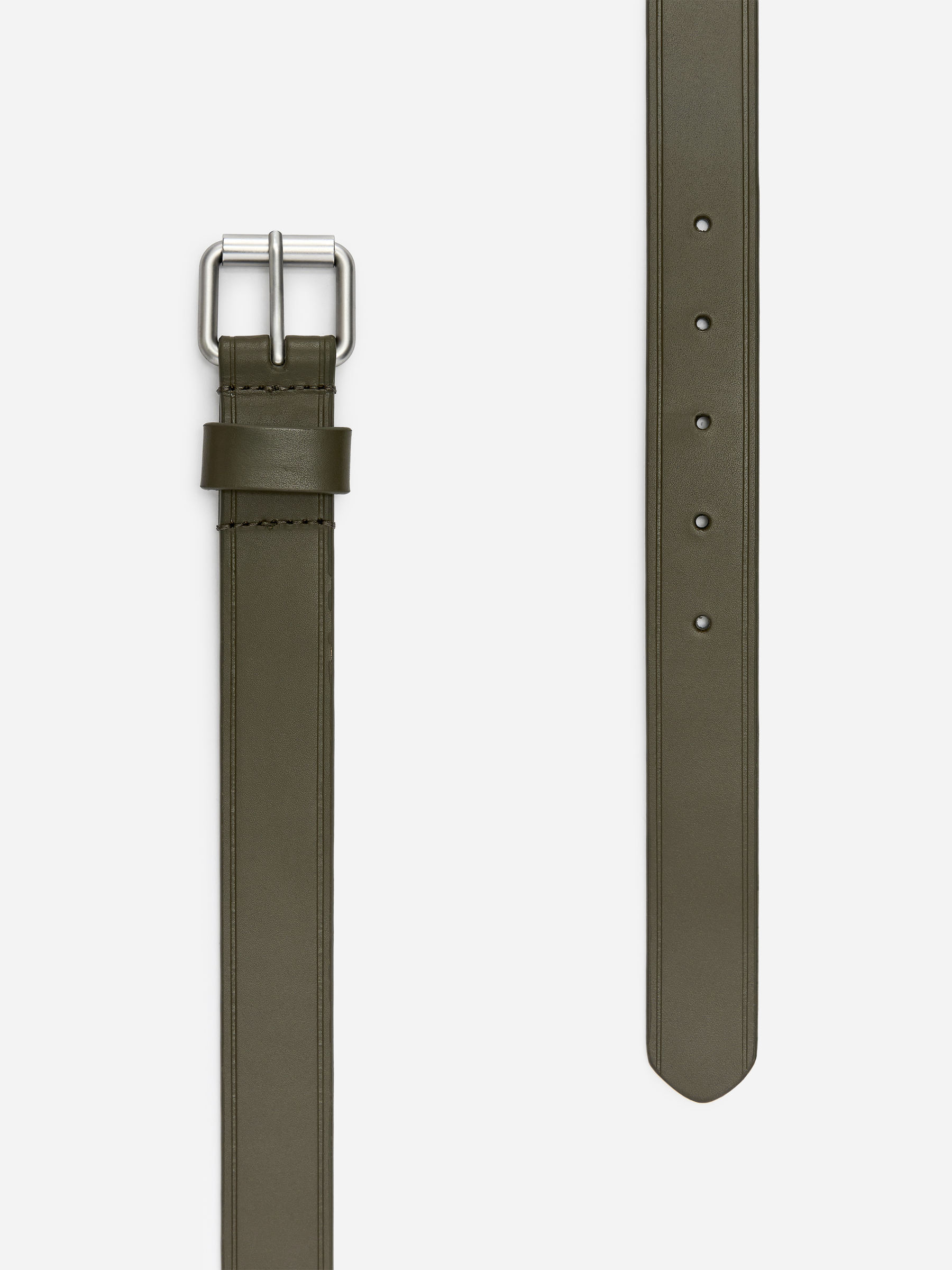 Cintura in pelle sottile - Verde kaki - Men - StillMedia/DescriptiveDetail - 2