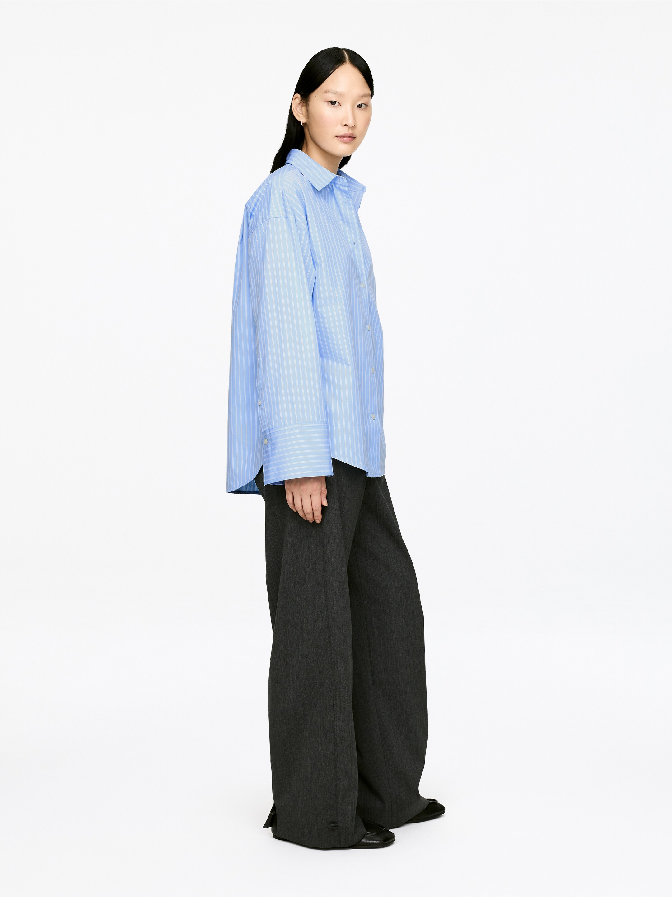 Agrandir l'image: Chemise en coton à manches larges - Bleu ciel - FEMME | H&M CH 3