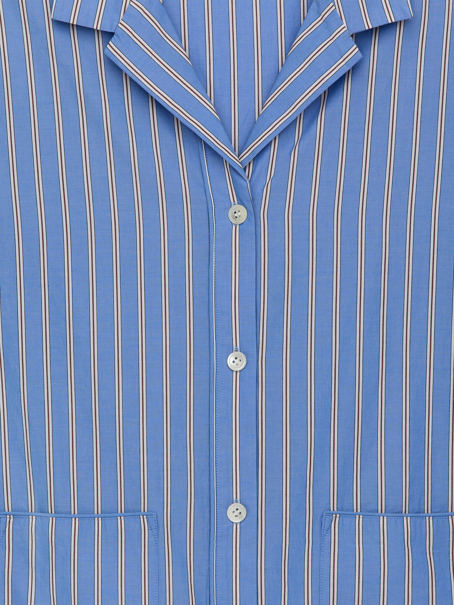 Chemise en satin de coton - Bleu/Rayé - 3