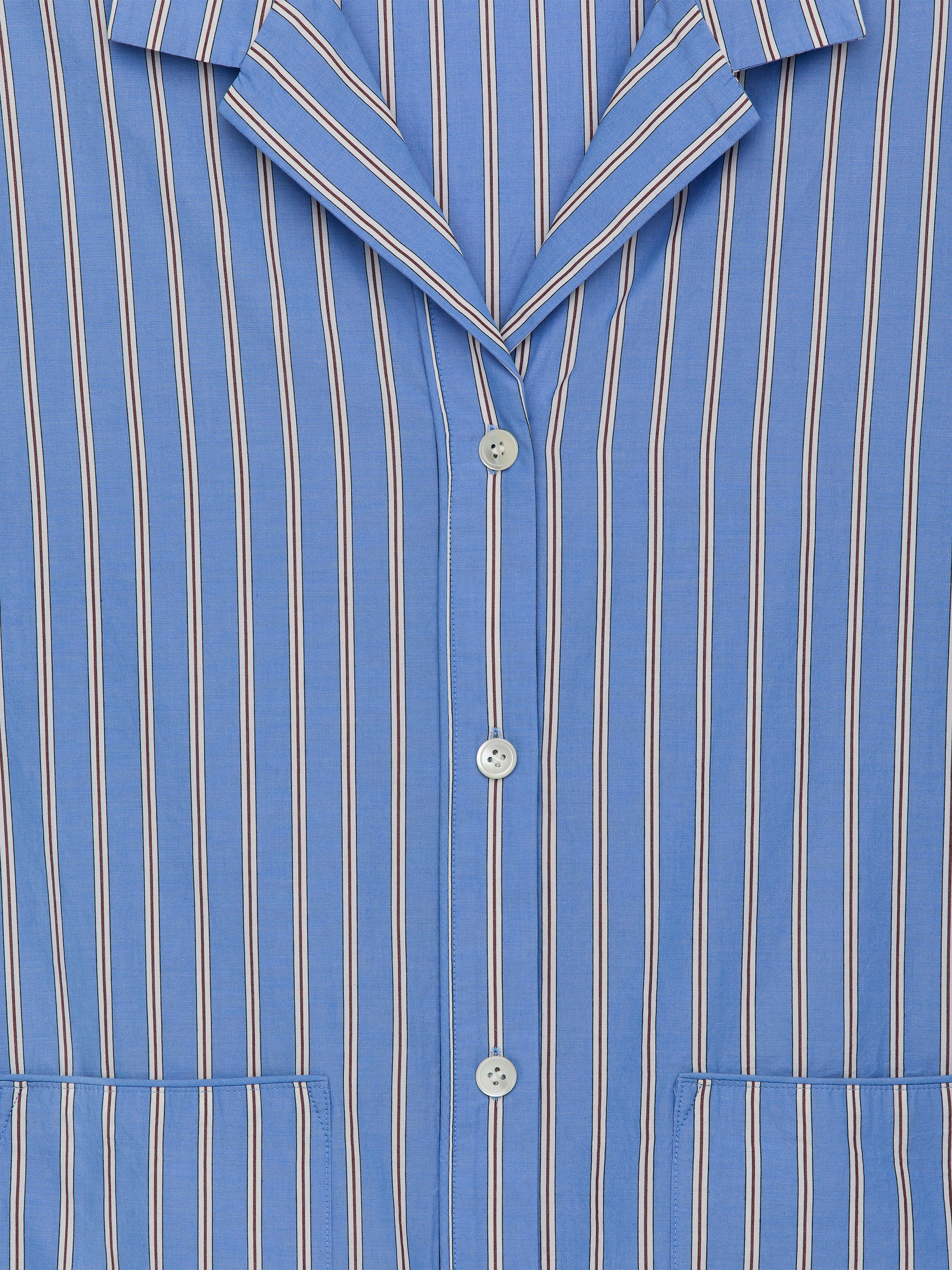 Chemise en satin de coton - Bleu/Rayé - Regular fit - Femme - StillMedia/DescriptiveDetail - 2
