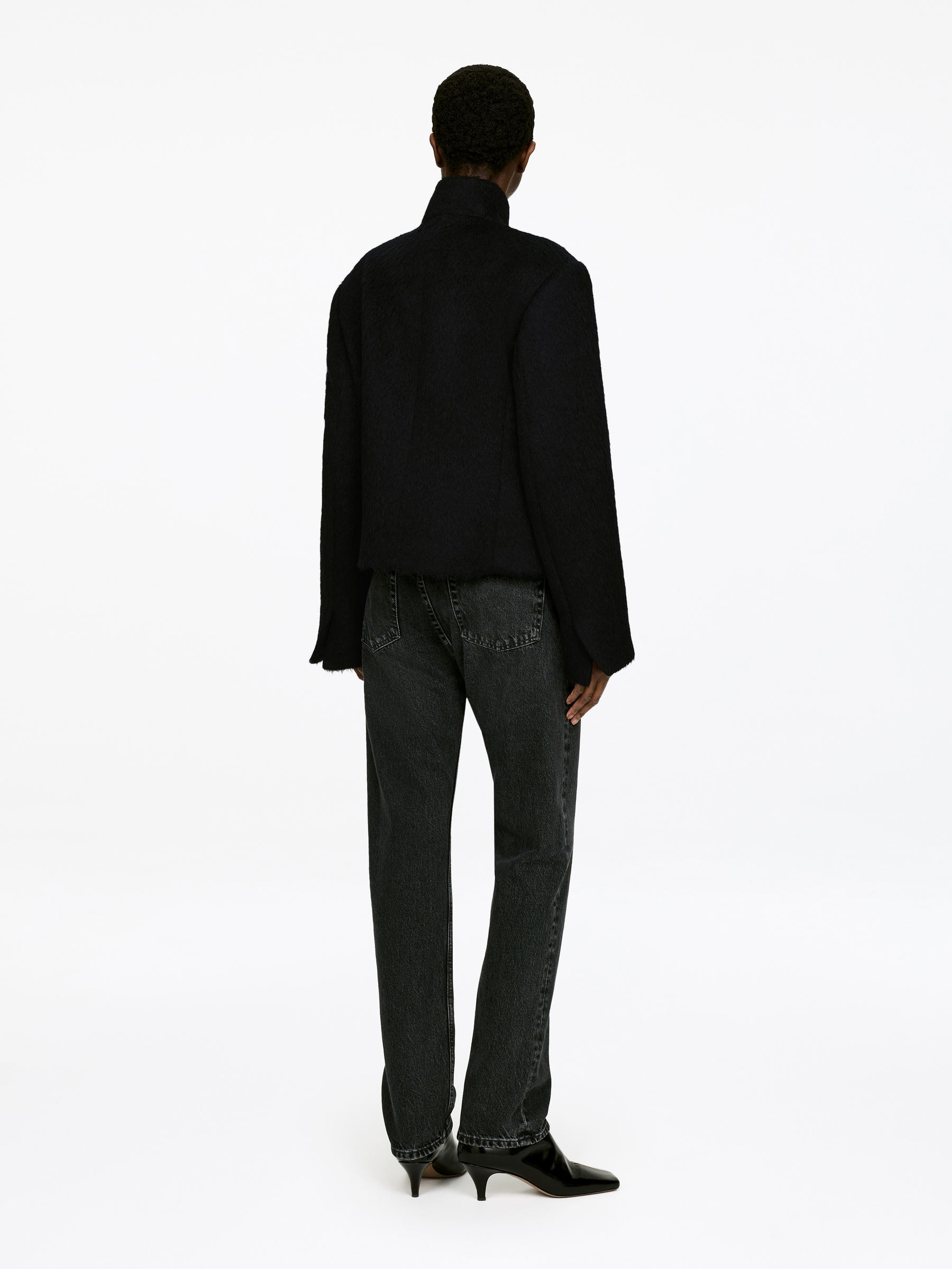 Jacka i ull och alpacka - Svart - Oversized - Women - StillMedia/Lookbook - 6