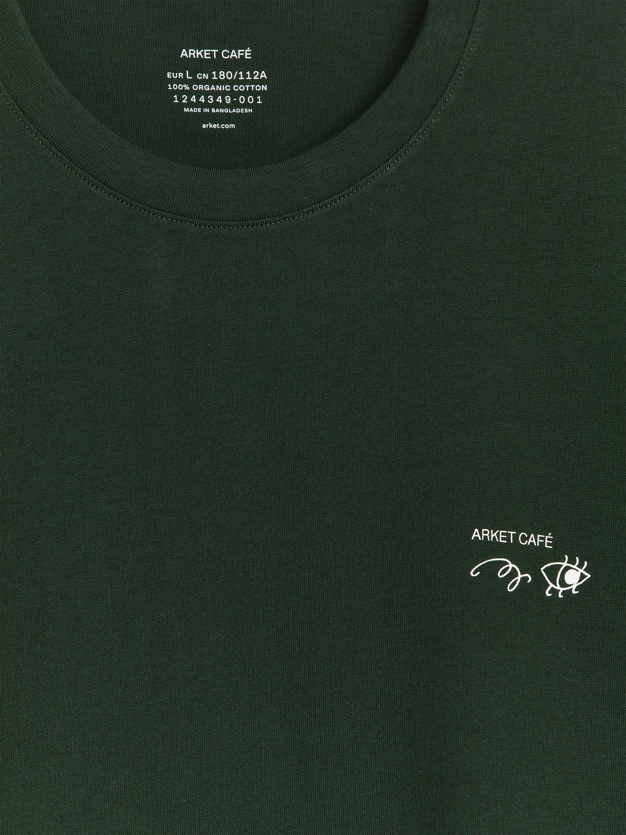 Ver imagen más grande: Camiseta con estampado ARKET CAFÉ - Verde oscuro/blanco - HOMBRE | H&M ES 3