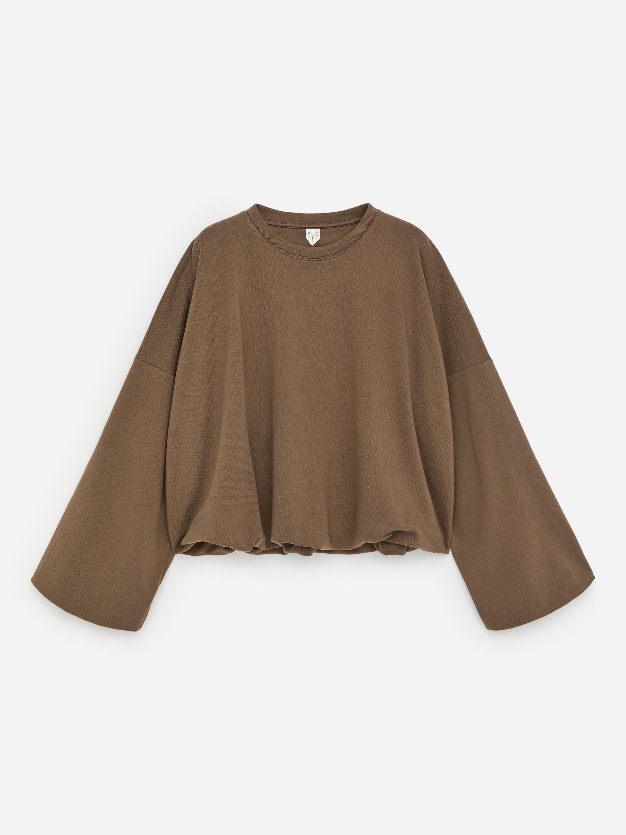 Sweatshirt mit Ballonschnitt-Braun-17948