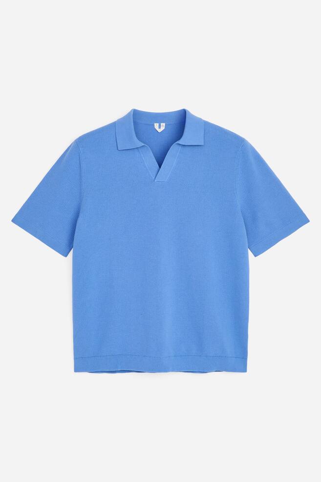 Textured Polo Shirt - Blue/Off White/Dark Blue/Dusty Mint - 1